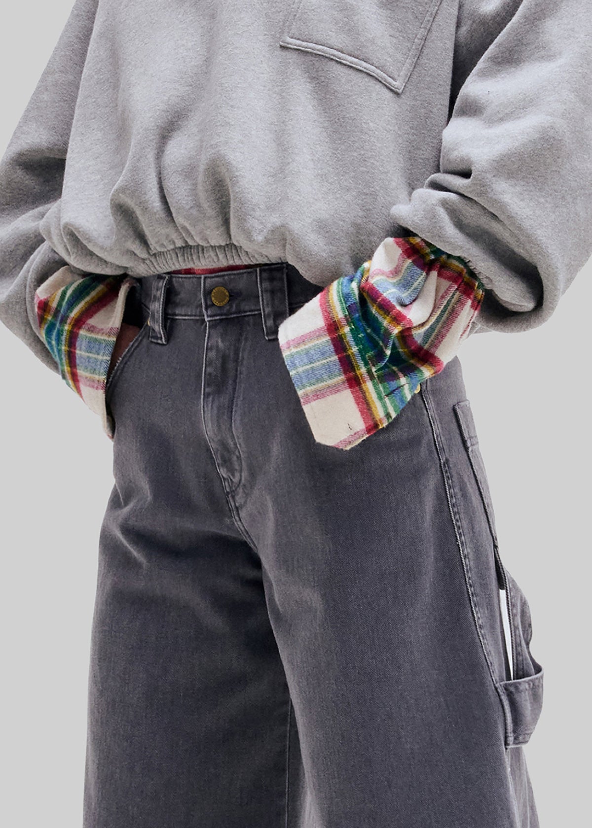 Darkpark Audrey Barrel Leg Carpenter Denim - Grey Antracite - 4