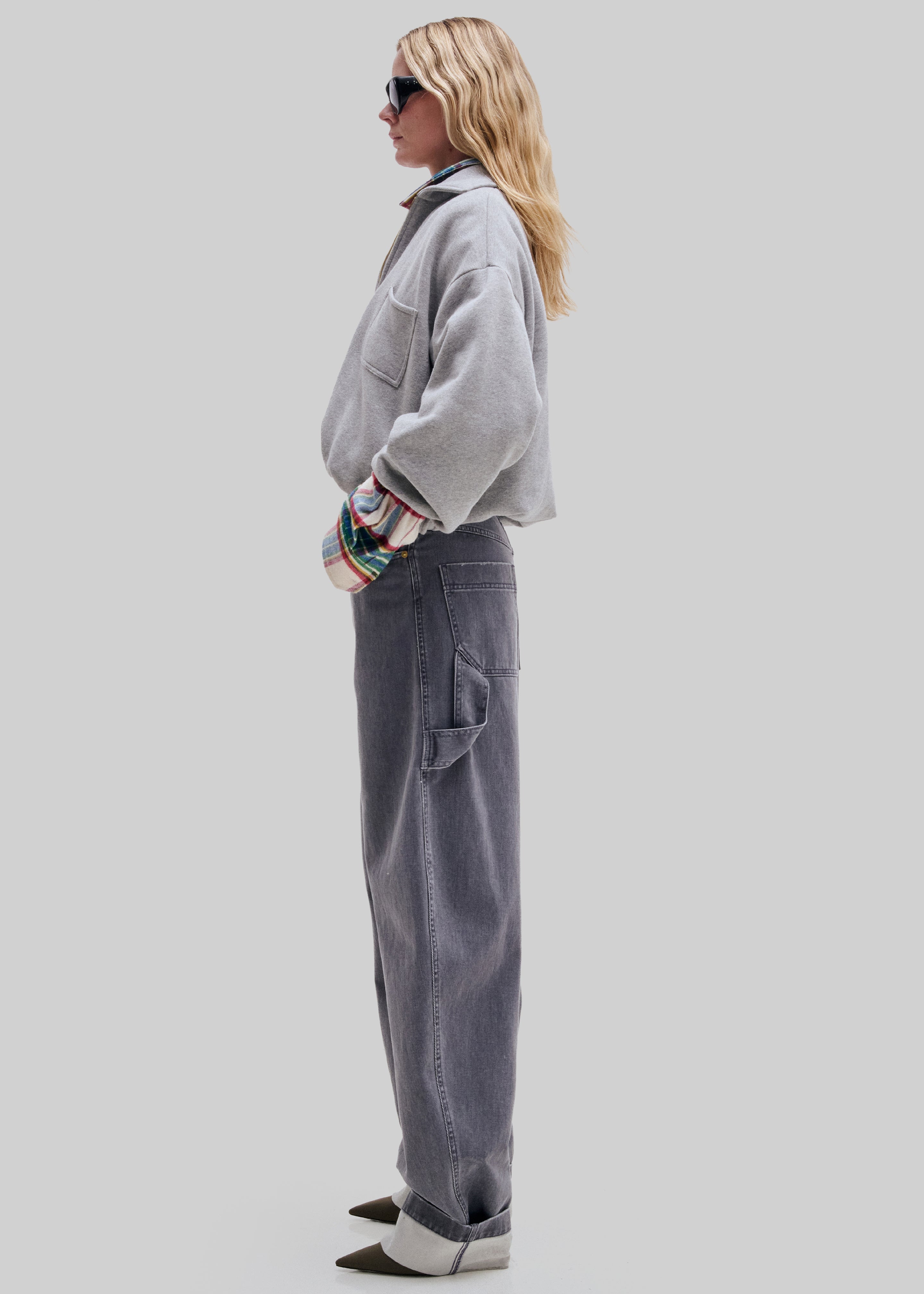 Darkpark Audrey Barrel Leg Carpenter Denim - Grey Antracite - 5