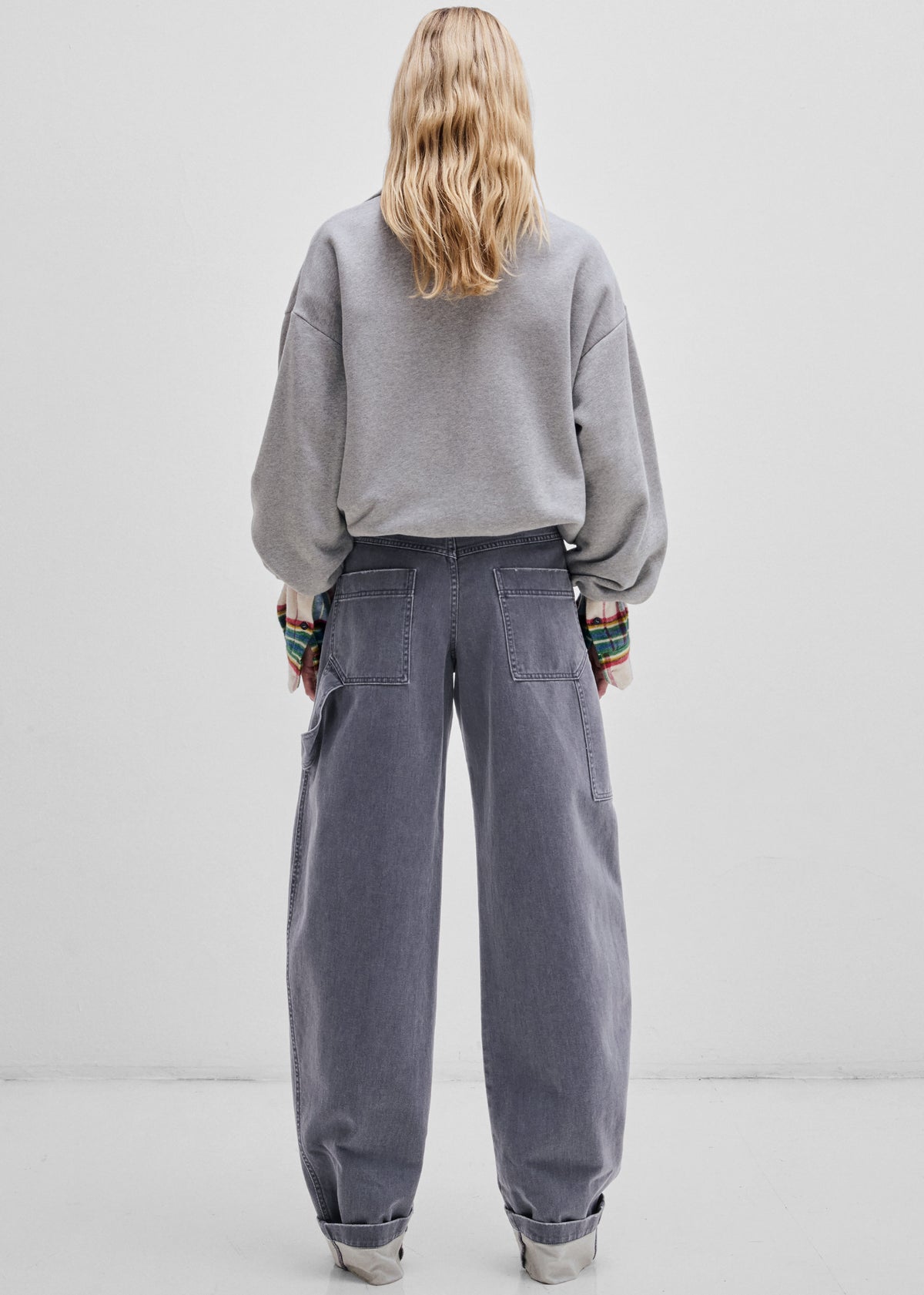 Darkpark Audrey Barrel Leg Carpenter Denim - Grey Antracite