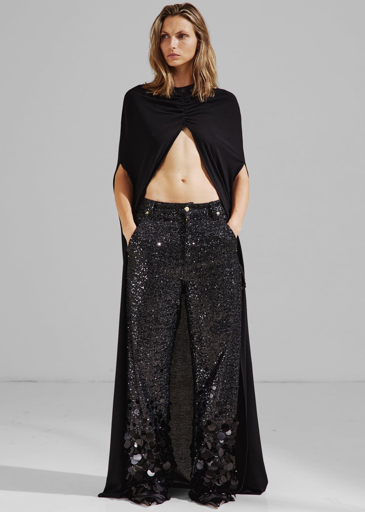 Darkpark Aurora Jersey Long Cape - Black - 2