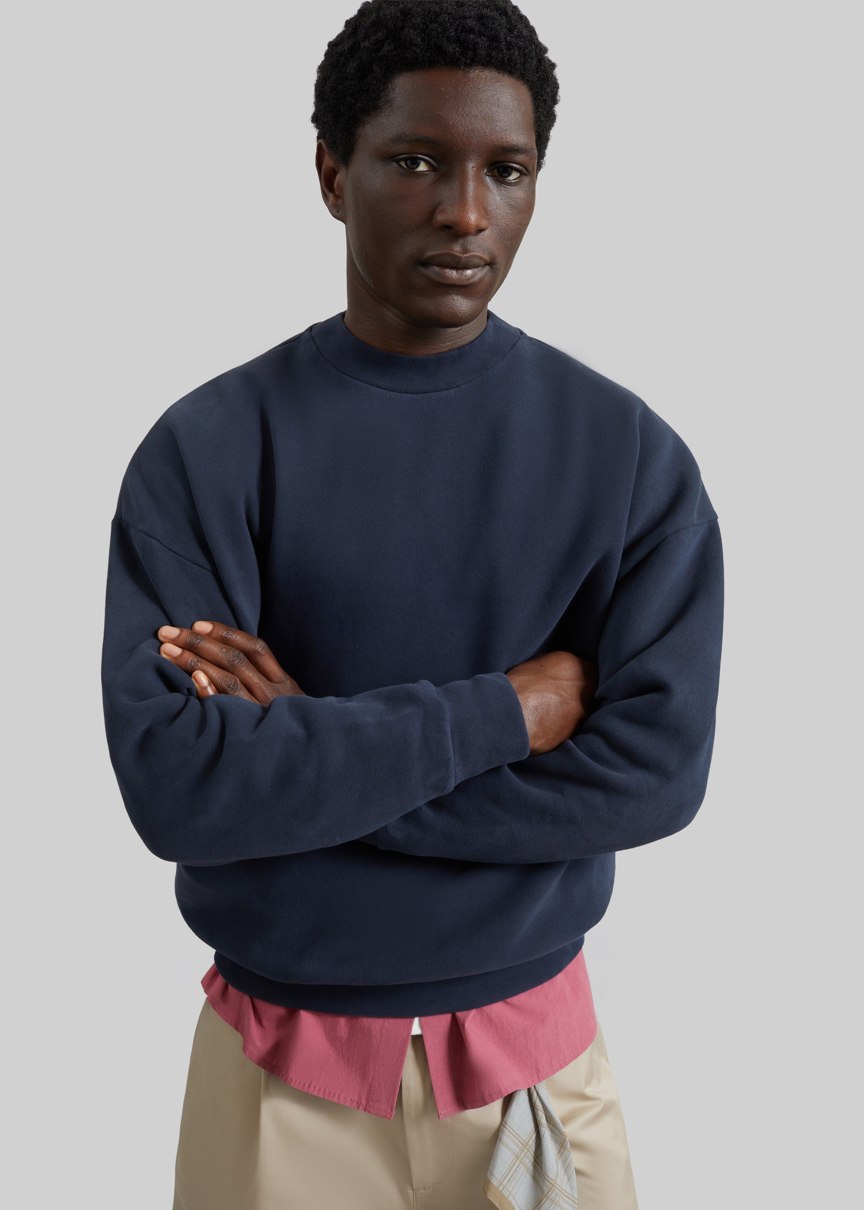 Darkpark Ben Crewneck Sweatshirt - Blue Navy - 6