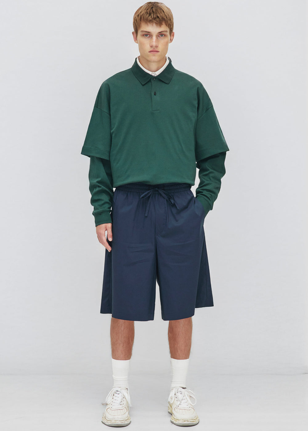 Darkpark Brad Light Weight Popeline Jogger Fit Shorts - Blue Navy