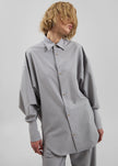 Darkpark Carla Oversized Wool Shirt - Light Grey
