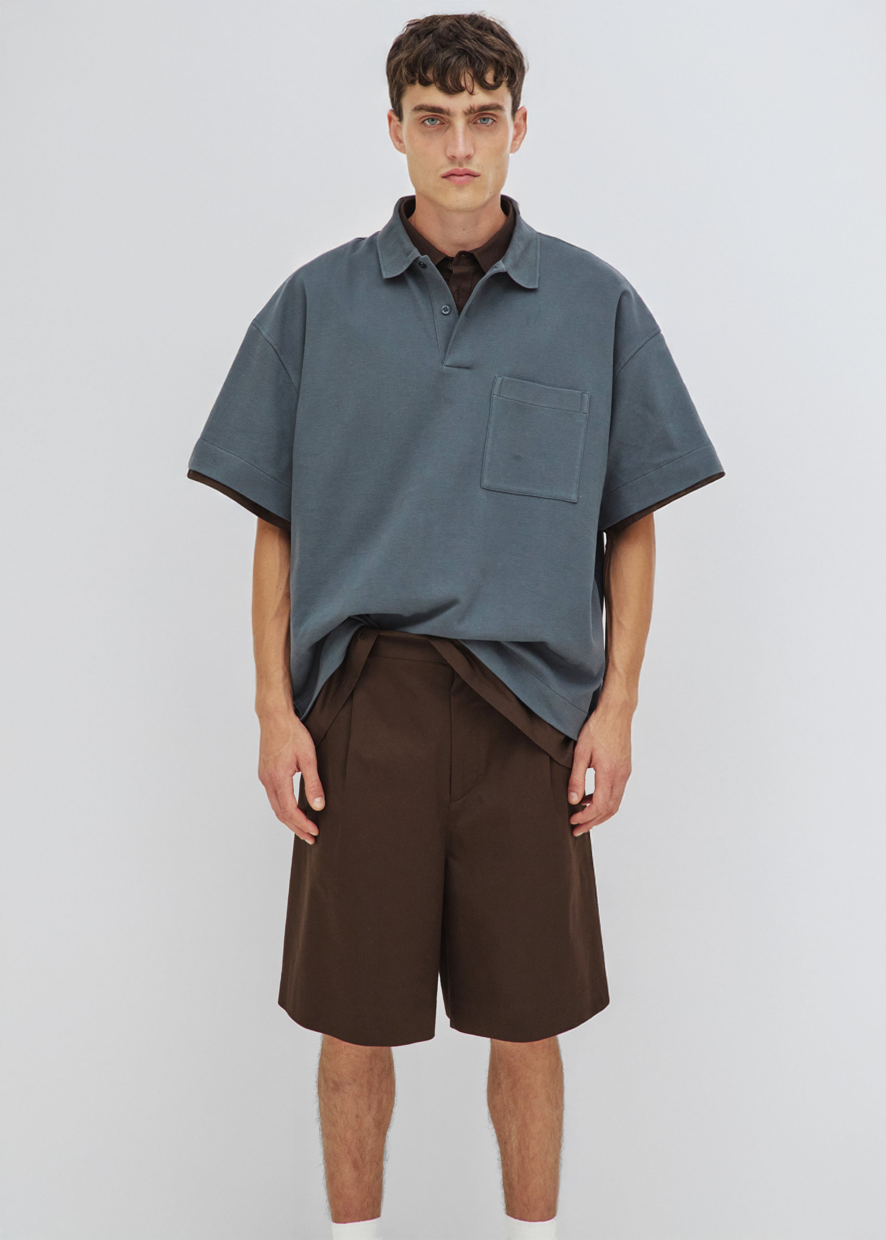 Darkpark Cole Short Sleeved Polo - Grey - 1