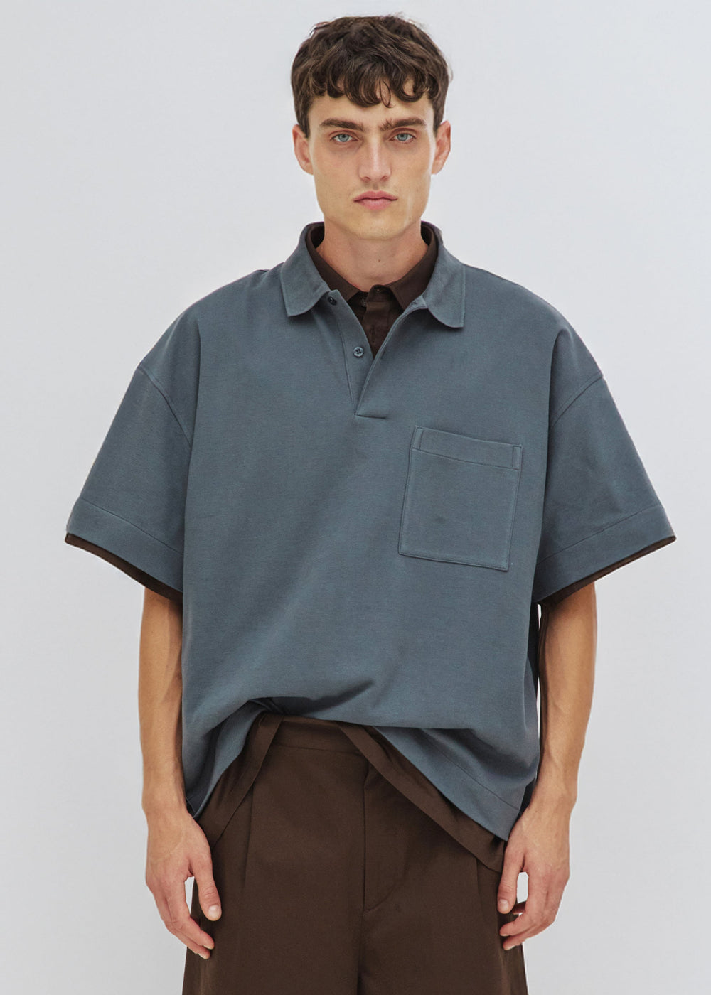 Darkpark Cole Short Sleeved Polo - Grey - 1