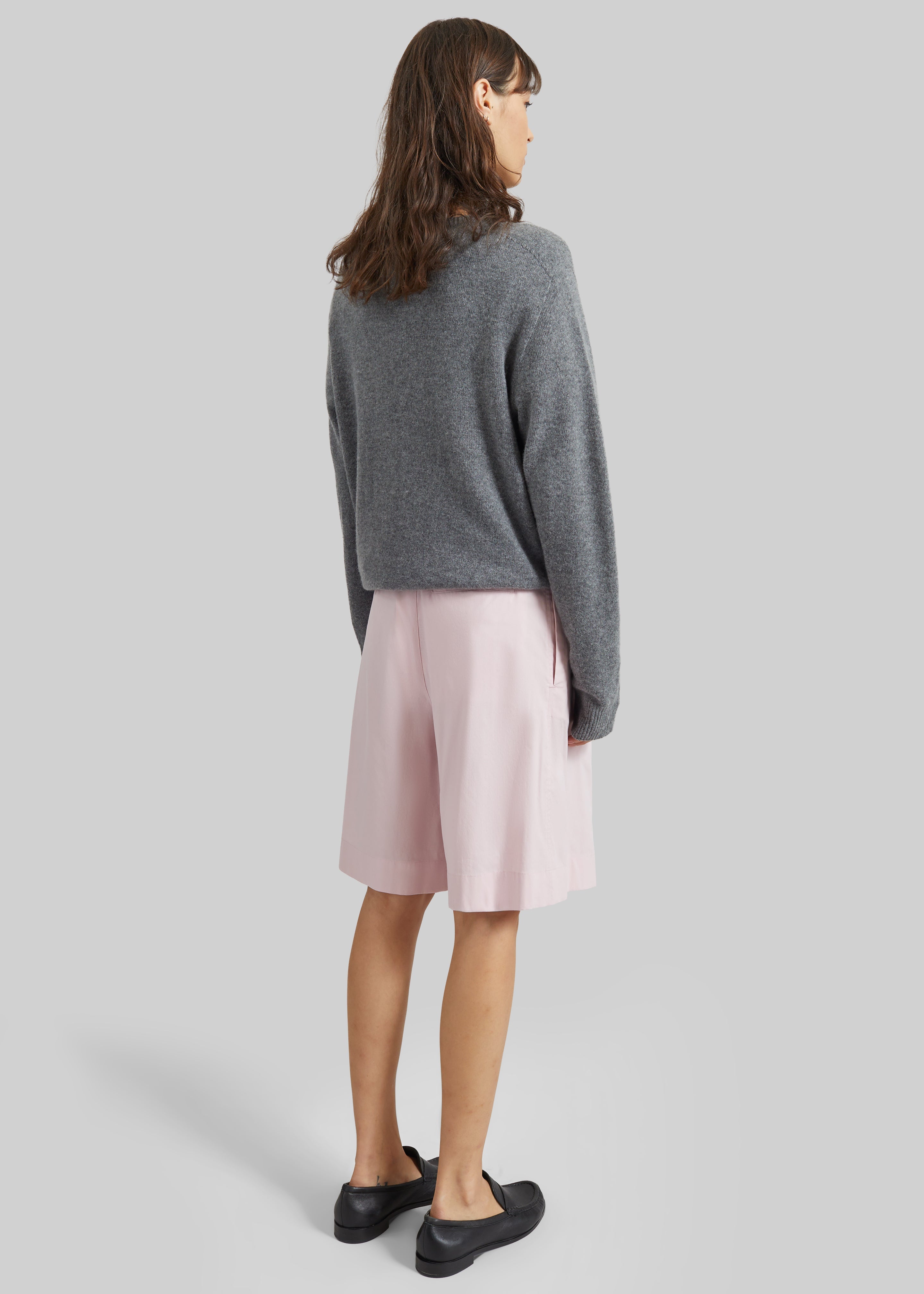 Darkpark Danielle Light Popeline Wide-Leg Shorts - Pink - 4