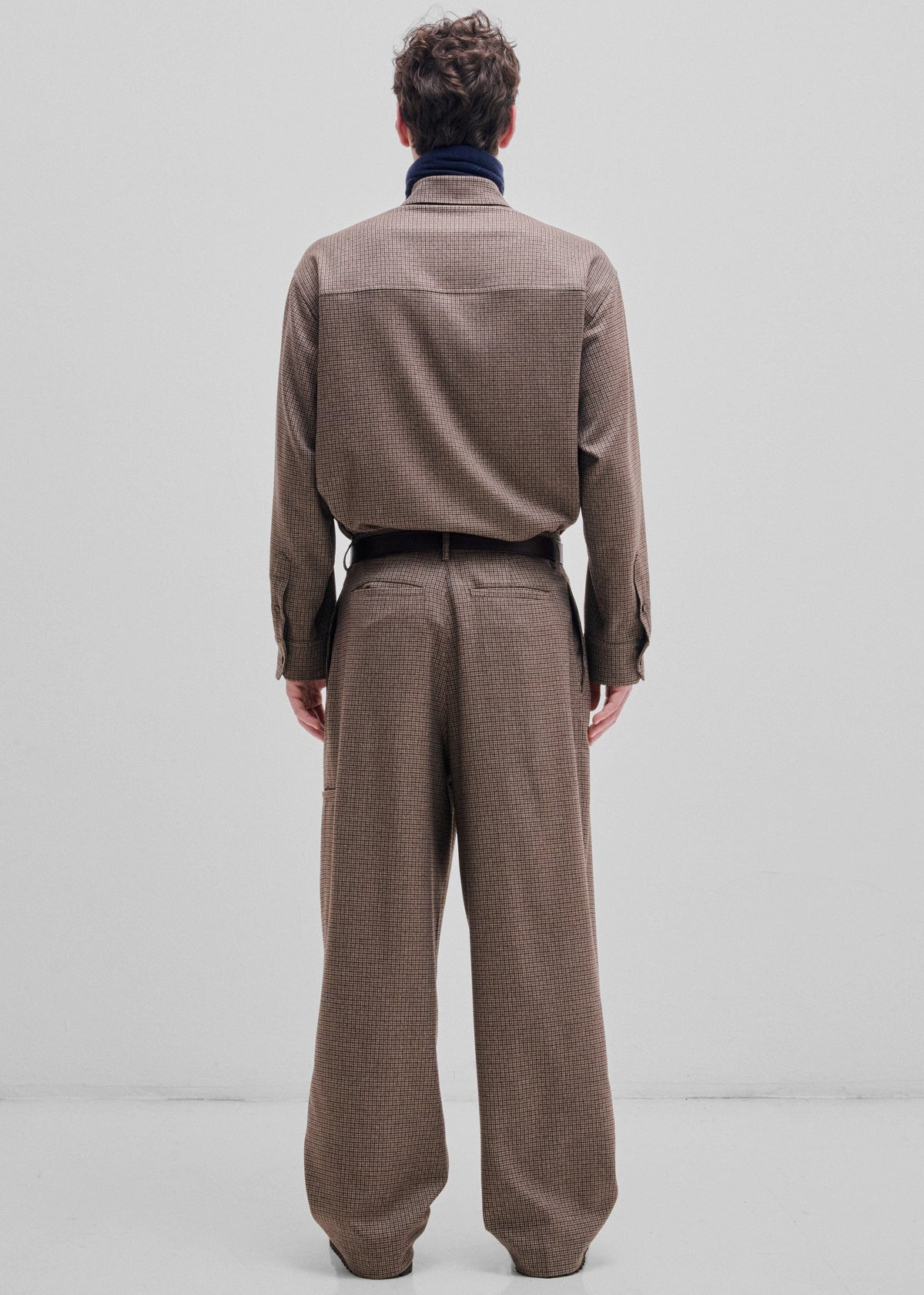 Darkpark Davide Pied De Poule Trousers - Beige/Brown/Black