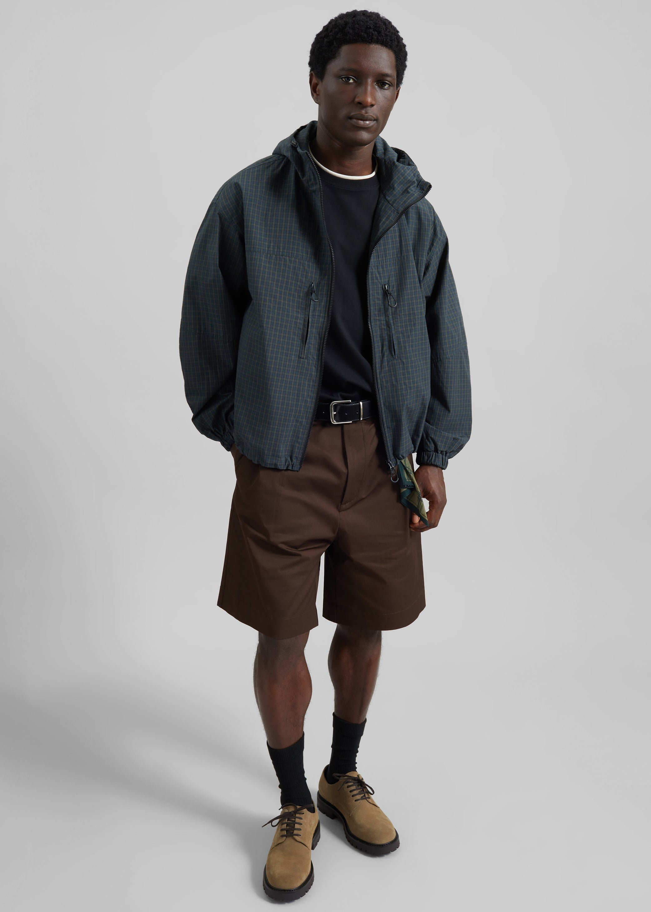 Shop the look image for Darkpark Denis Wide-Leg Shorts - Dark Brown