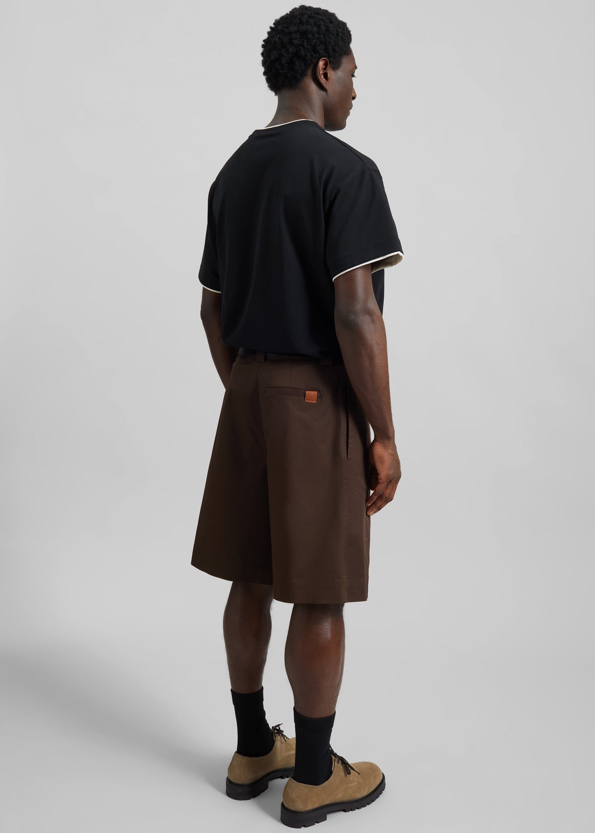 Darkpark Denis Wide-Leg Shorts - Dark Brown - 6