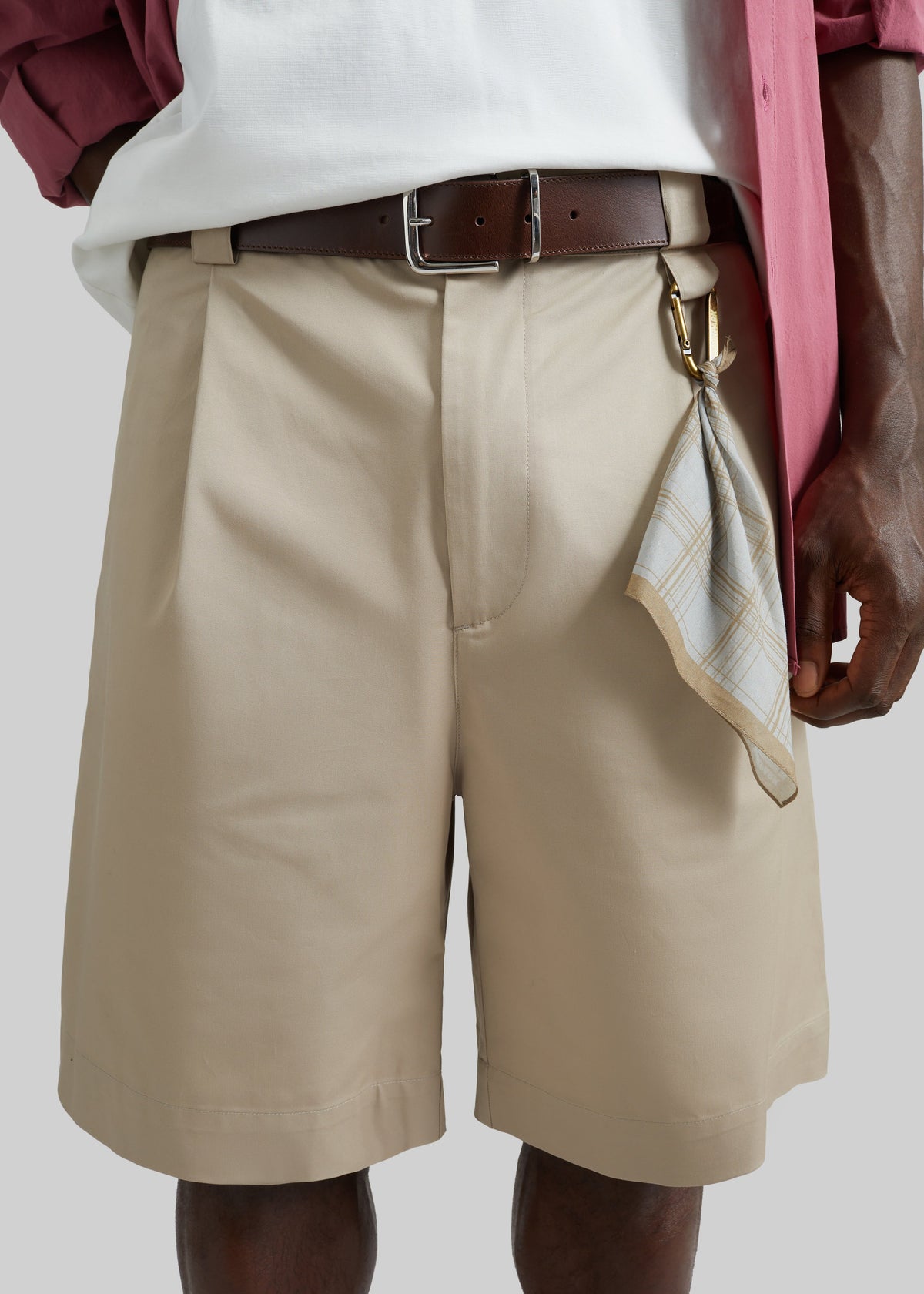 Darkpark Denis Wide-Leg Shorts - Taupe - 3