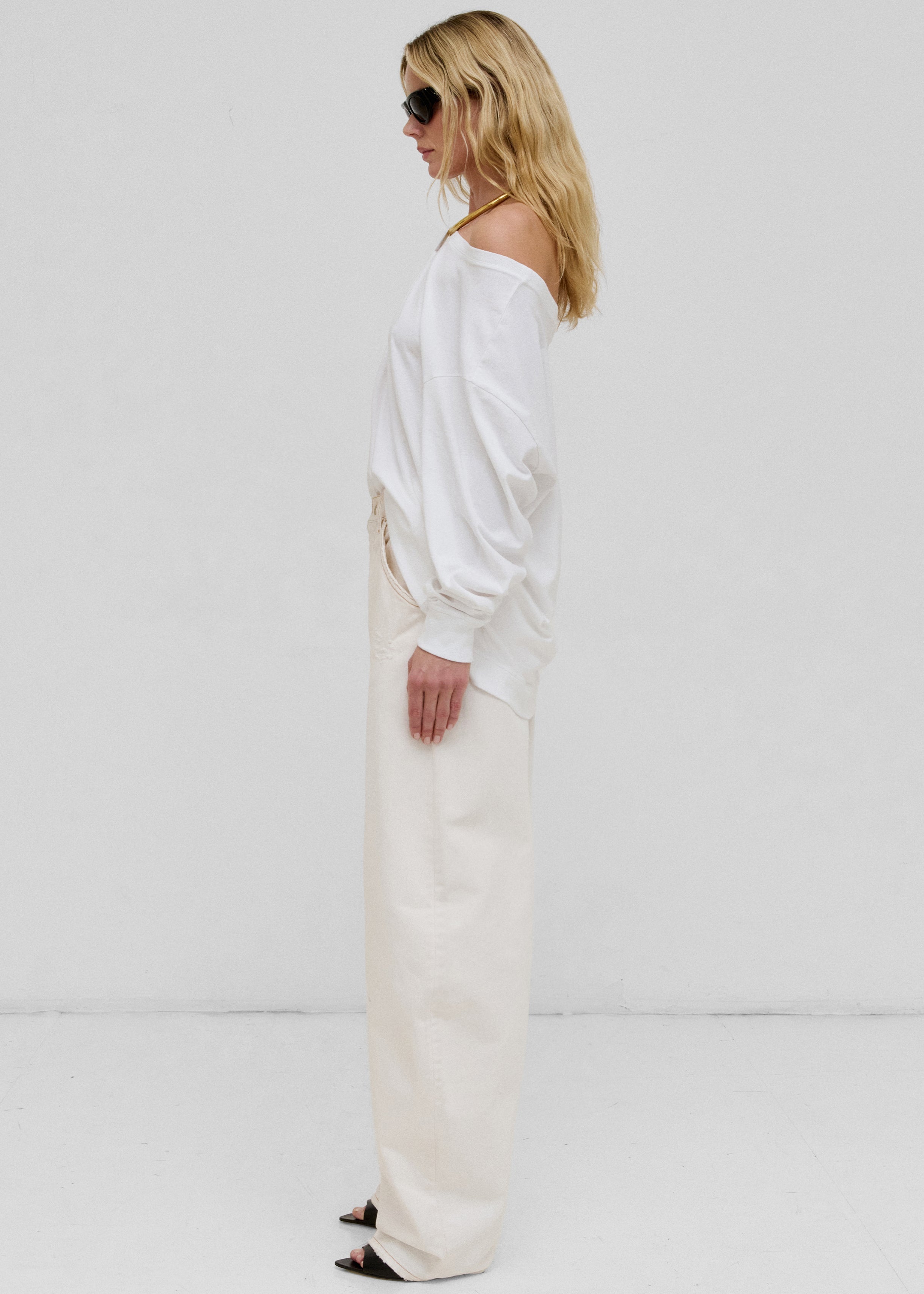 Darkpark Erin Necklace Off-Shoulder Top - White - 3
