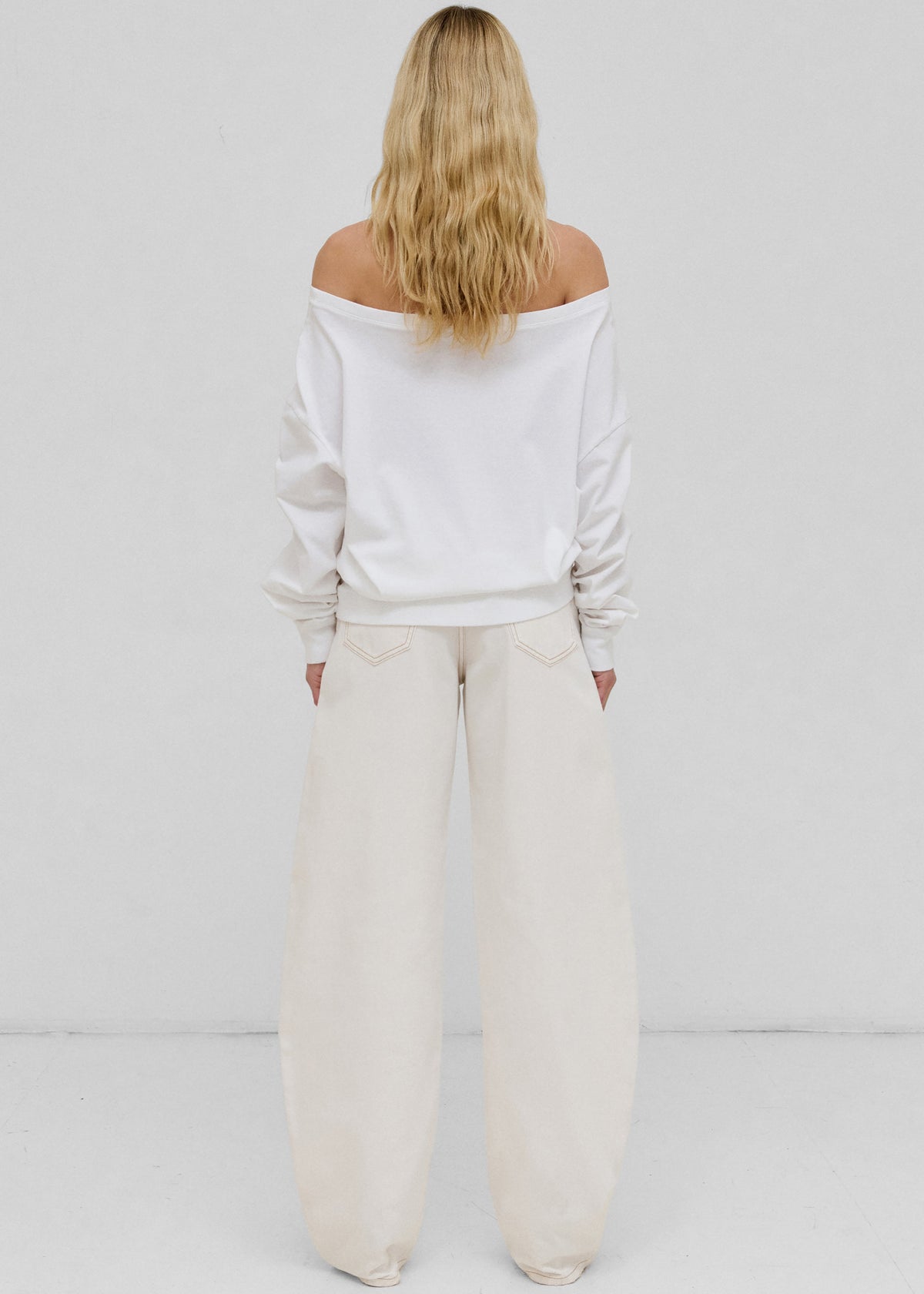Darkpark Erin Necklace Off-Shoulder Top - White - 4