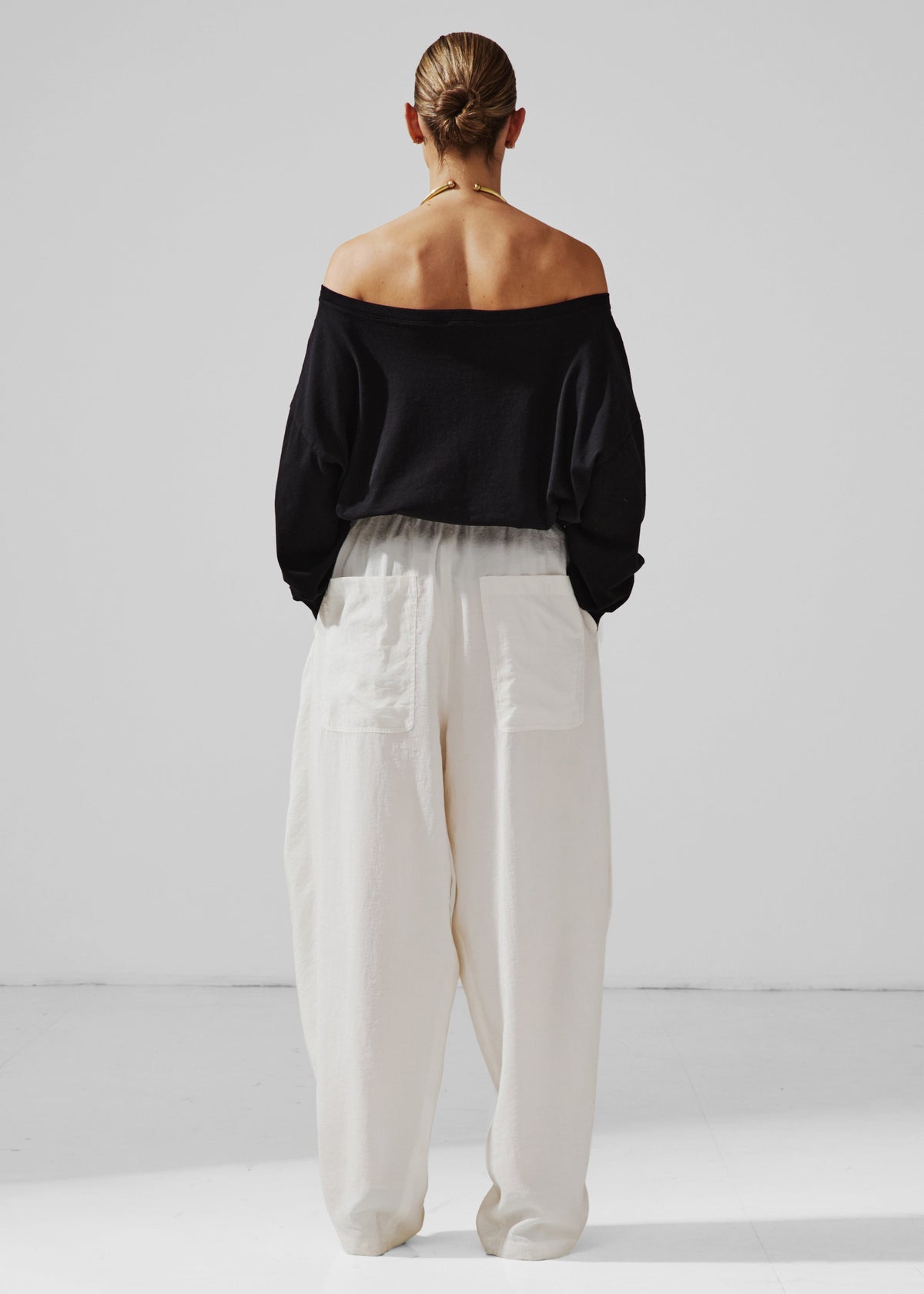 Darkpark Erin Necklace Off-Shoulder Top - Black - 5