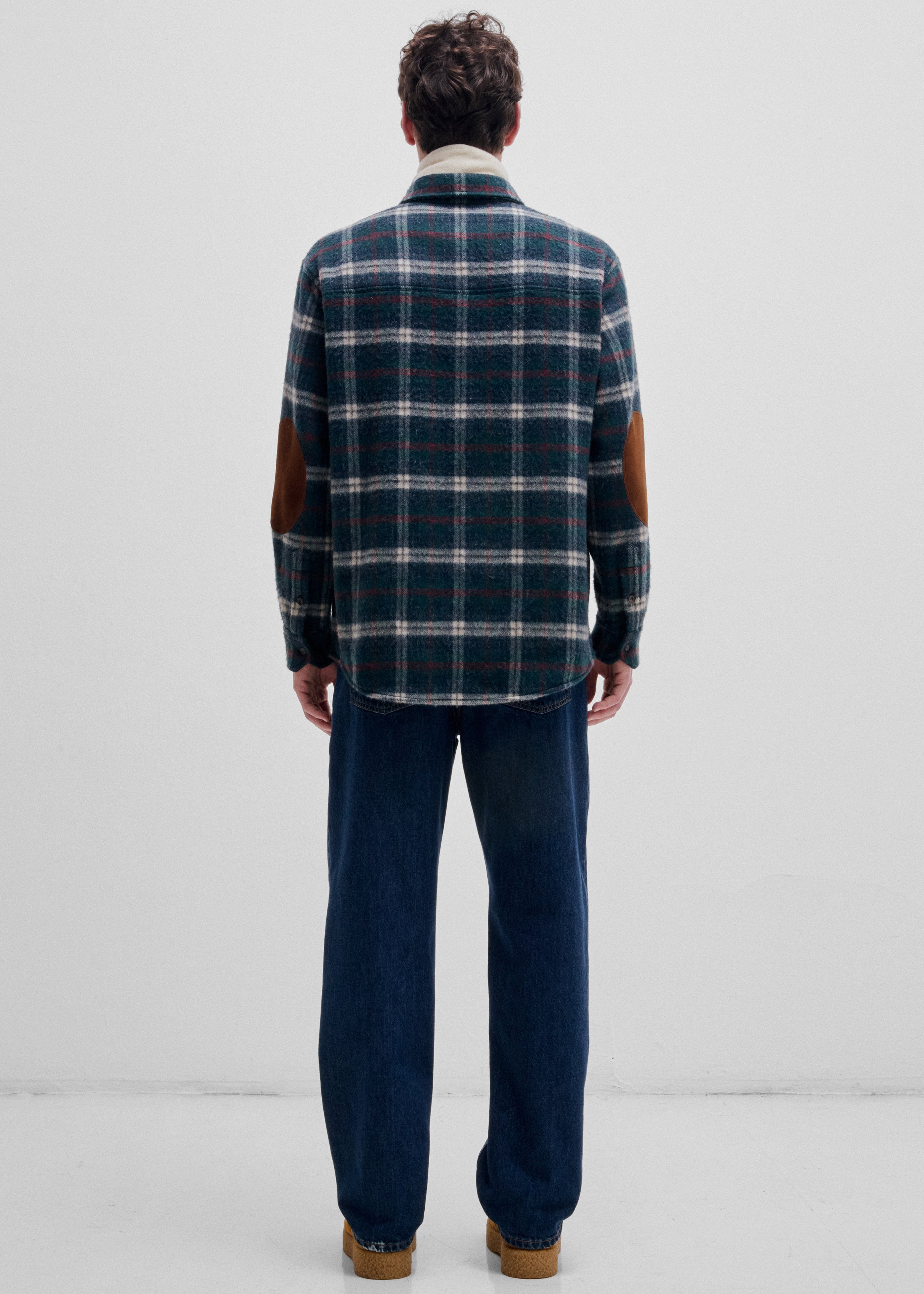 Darkpark Ethan Japanese Wool Shirt - Green/White/Red/Blue