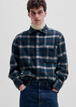 Darkpark Ethan Japanese Wool Shirt - Green/White/Red/Blue