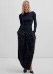 Darkpark Flora Dress With Lurex Tulip Skirt - Black