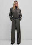 Darkpark Gaia Wide Leg Pants With Belt - Green