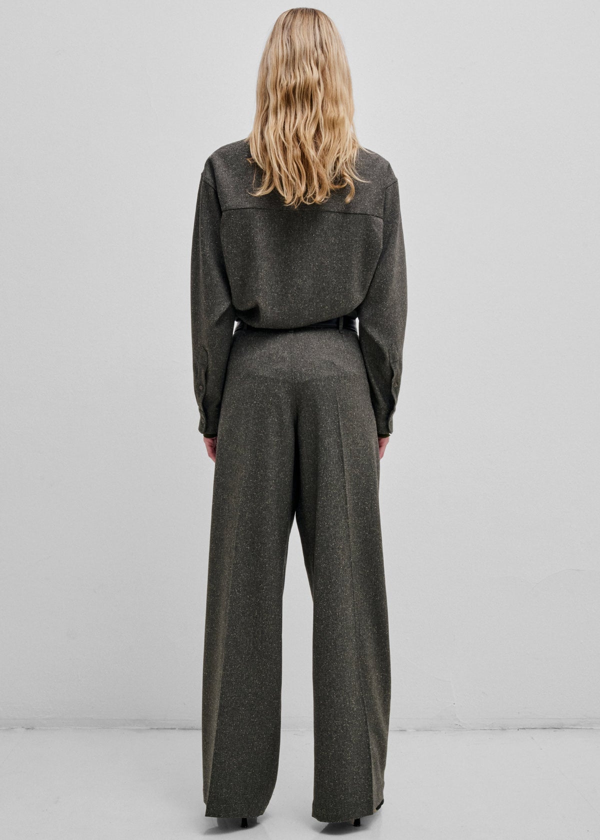Darkpark Gaia Wide Leg Pants With Belt - Green