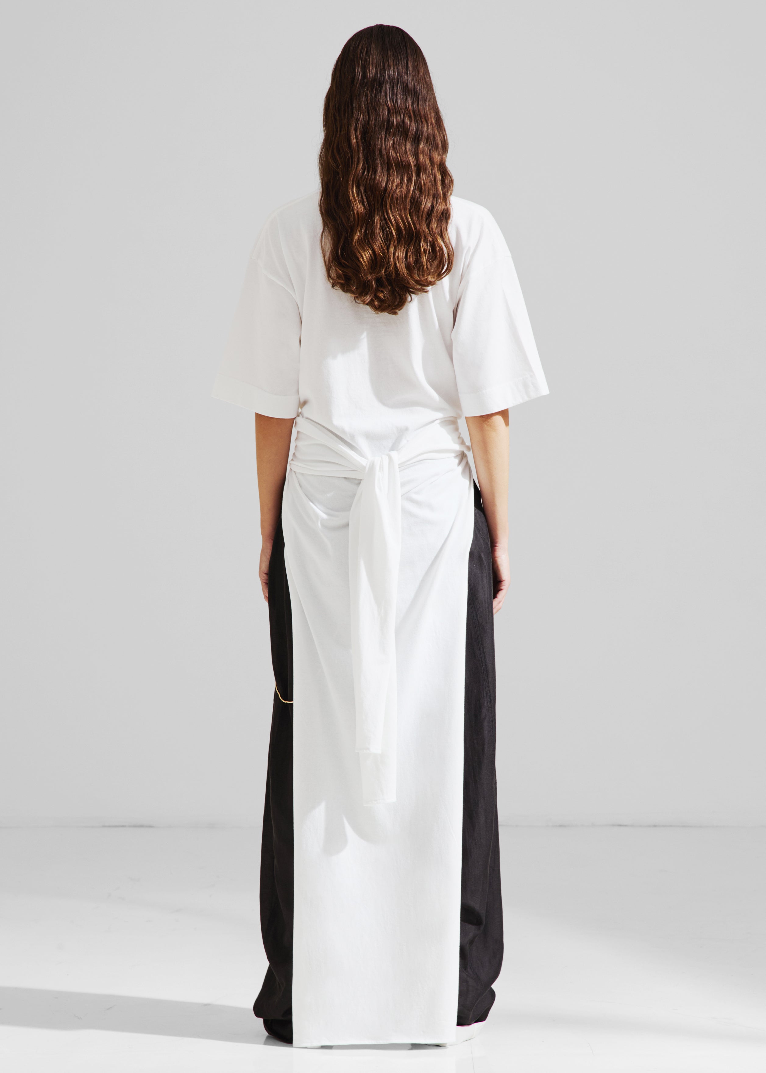 Darkpark Gia Oversized Long Tee With Splits - White - 5