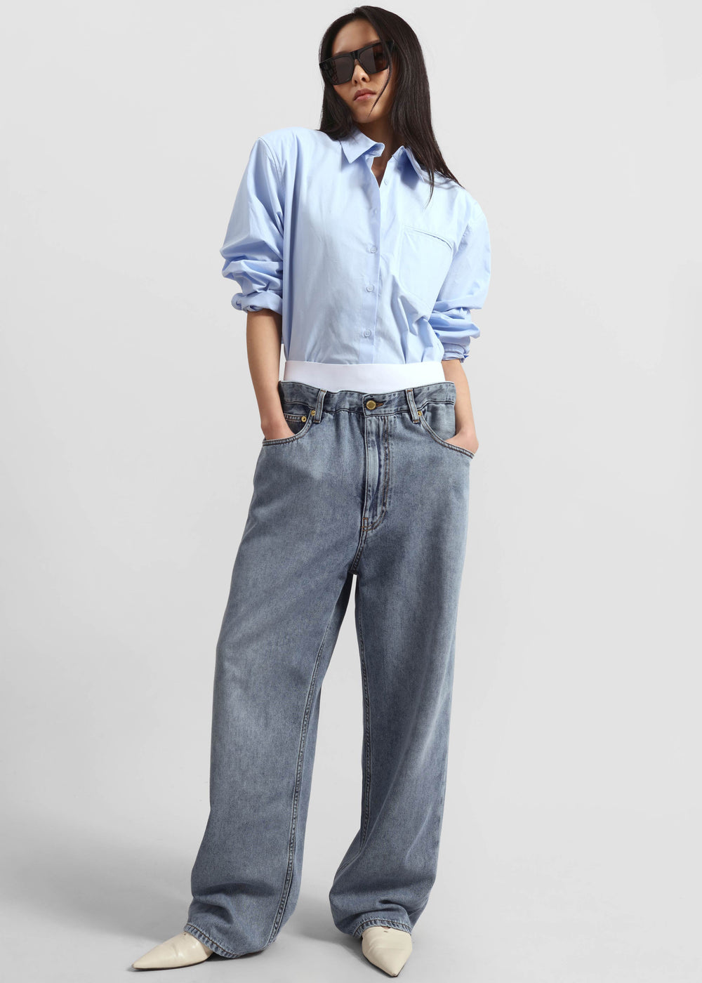 Darkpark Jane Elastic Waist Denim - San Fran Blue - 1