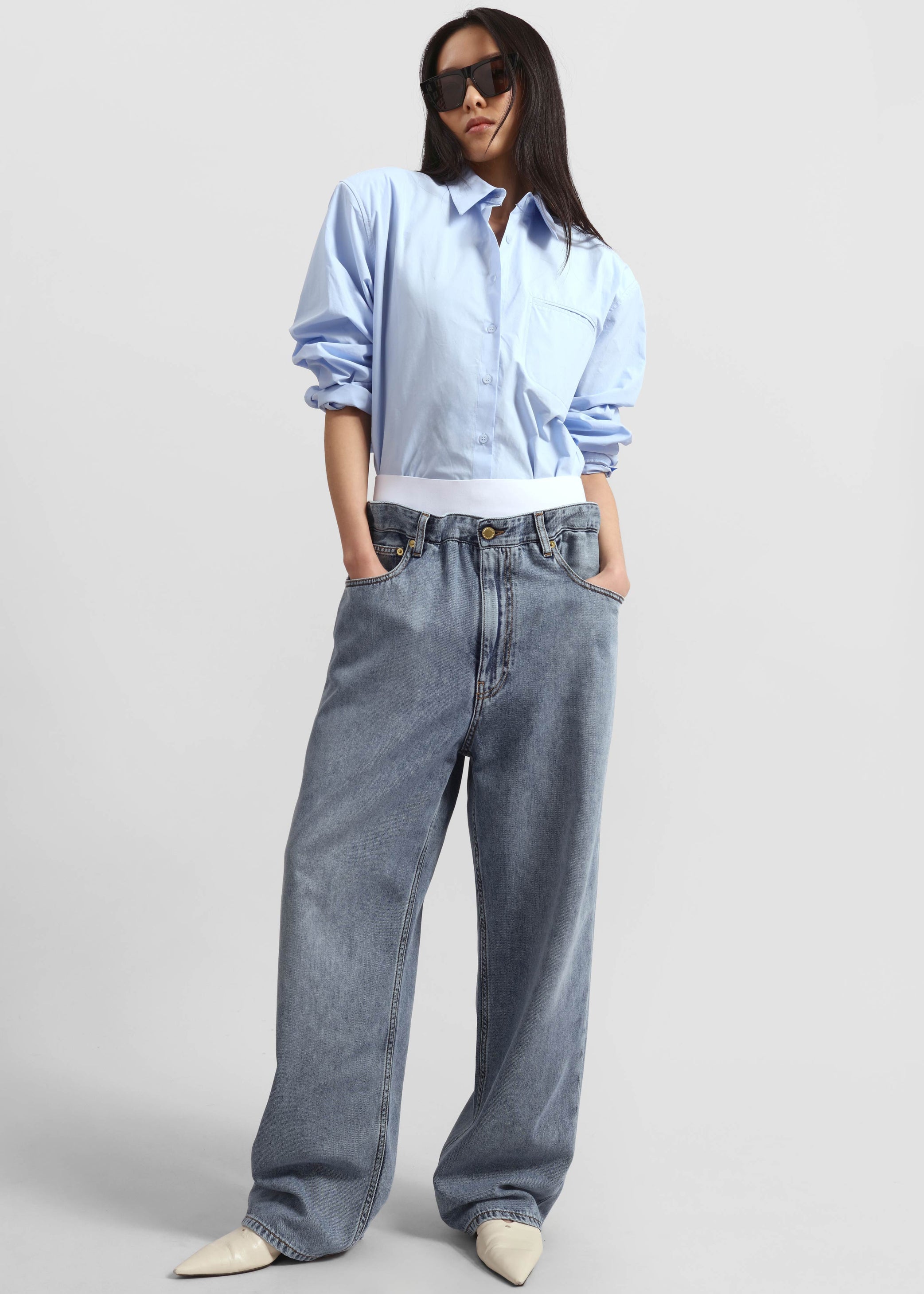 Shop the look image for Darkpark Jane Elastic Waist Denim - San Fran Blue