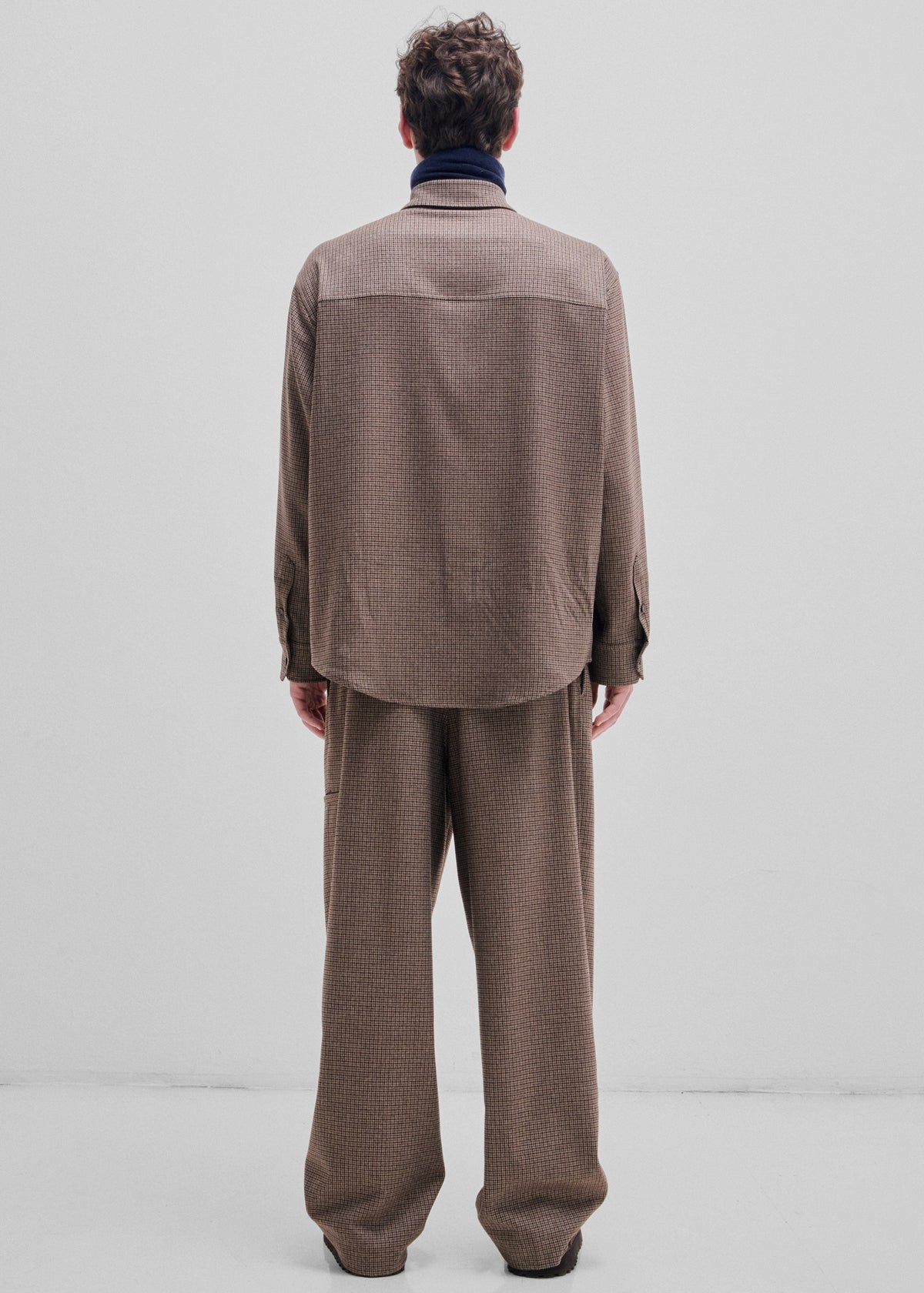 Darkpark Keanu Pied De Poule Shirt - Beige/Brown/Black
