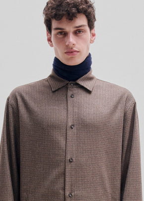 Darkpark Keanu Pied De Poule Shirt - Beige/Brown/Black
