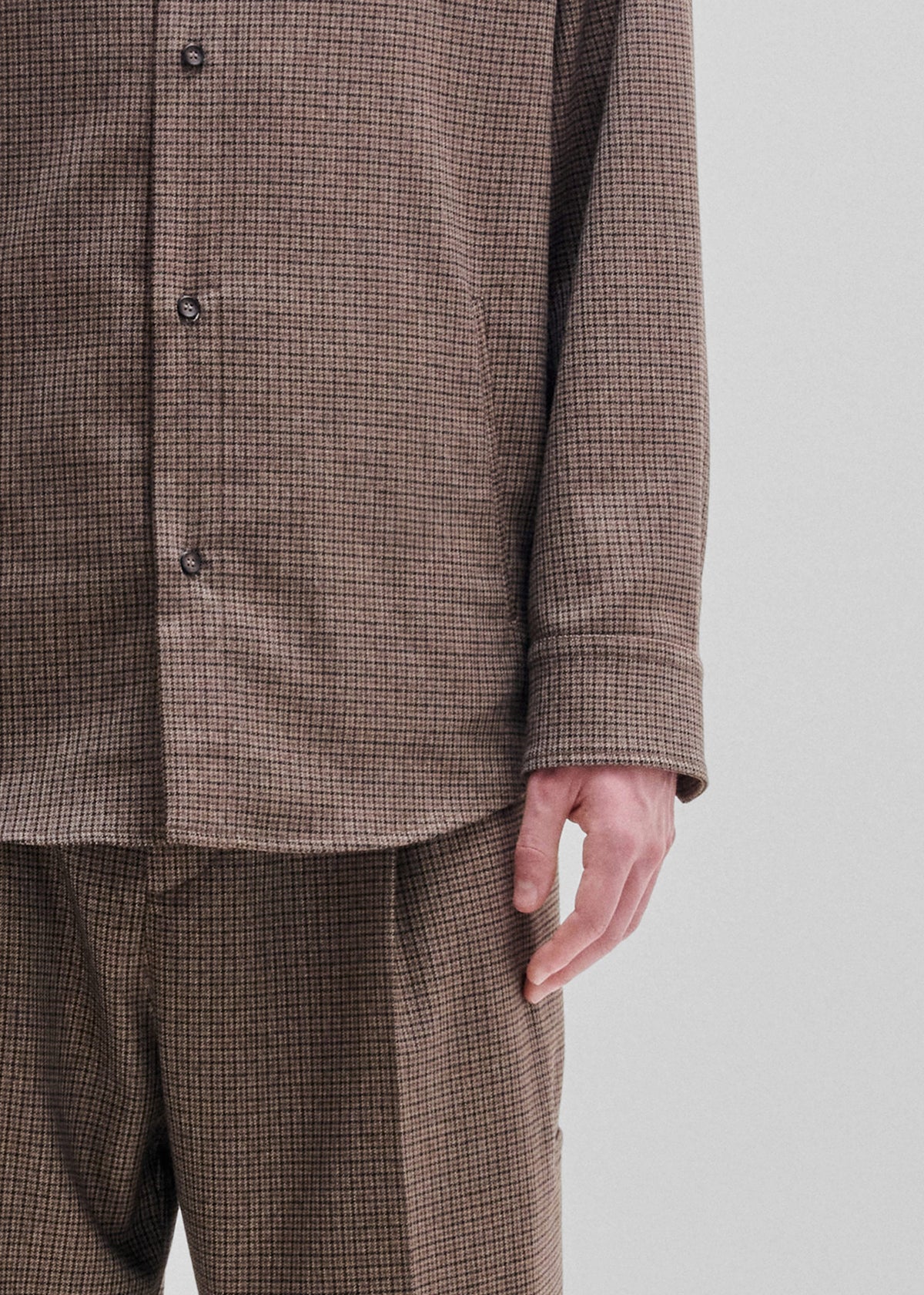 Darkpark Keanu Pied De Poule Shirt - Beige/Brown/Black