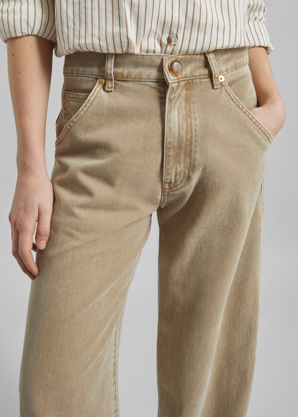 Darkpark Khris Barrel Leg Denim - Camel - 1