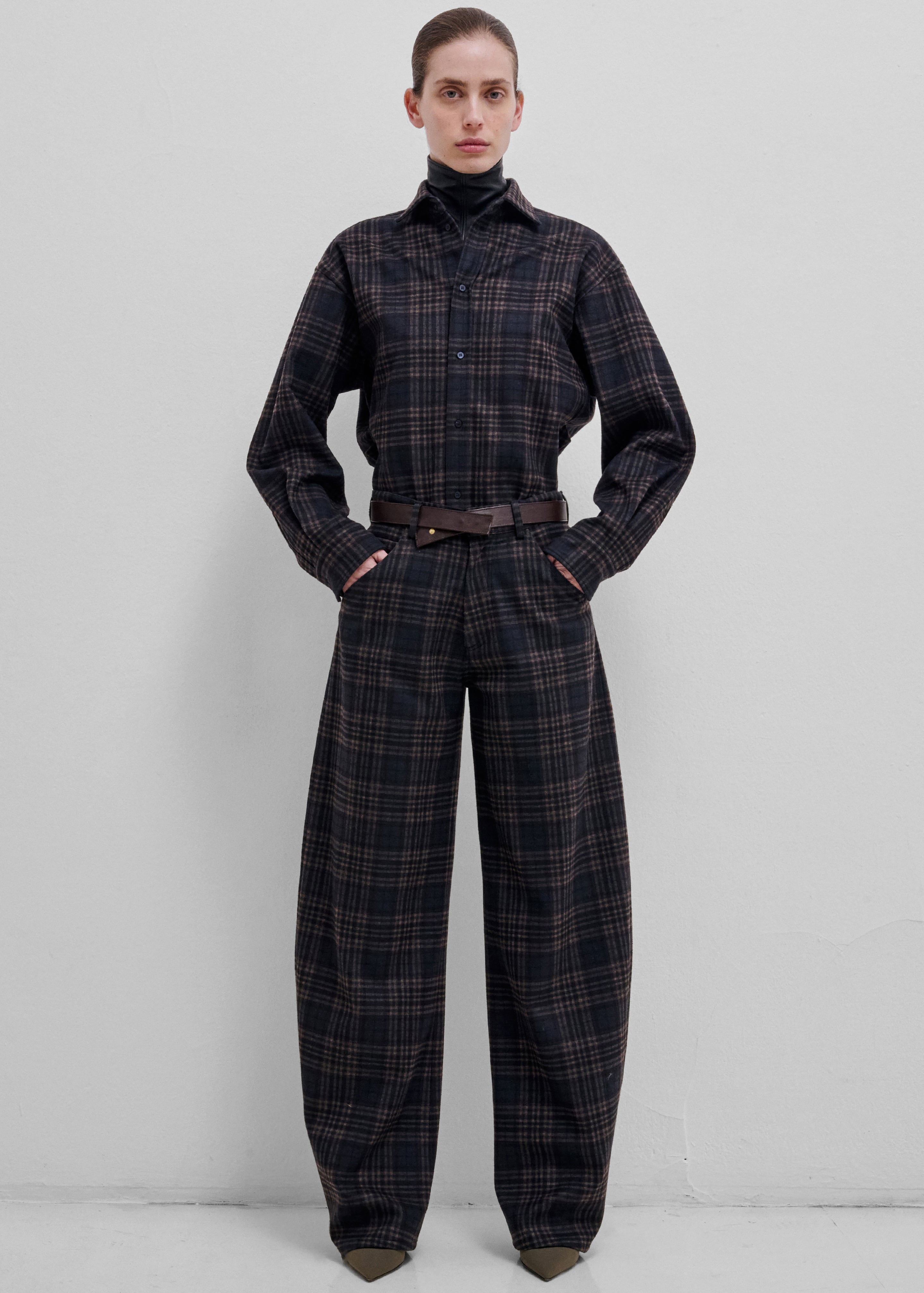 Darkpark pantalon Khris Barrel à carreaux tartan - Bleu/Gris/Rouge - 1