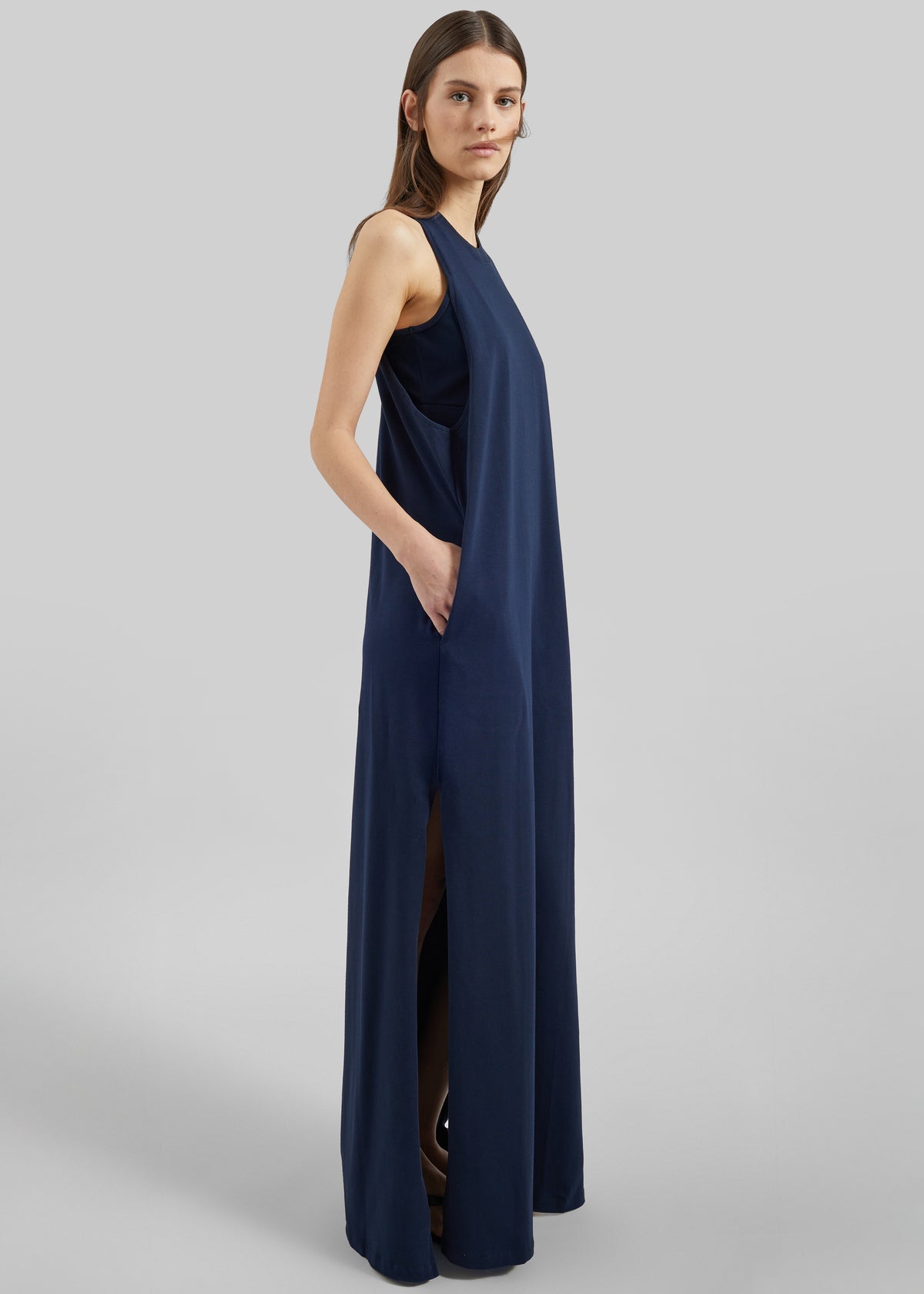Darkpark Milla Jersey Dress - Dark Navy - 4