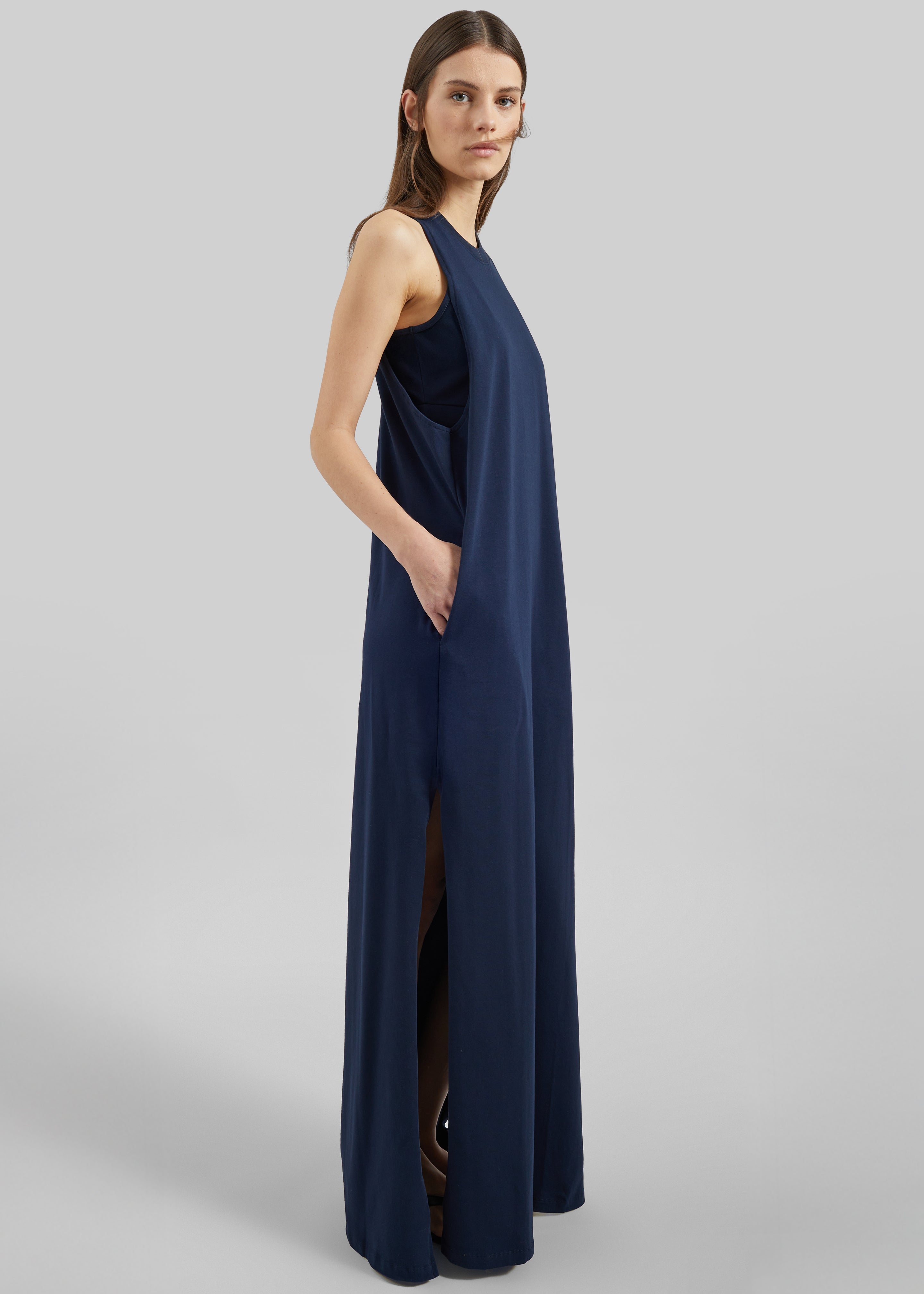 Darkpark Milla Jersey Dress - Dark Navy - 4