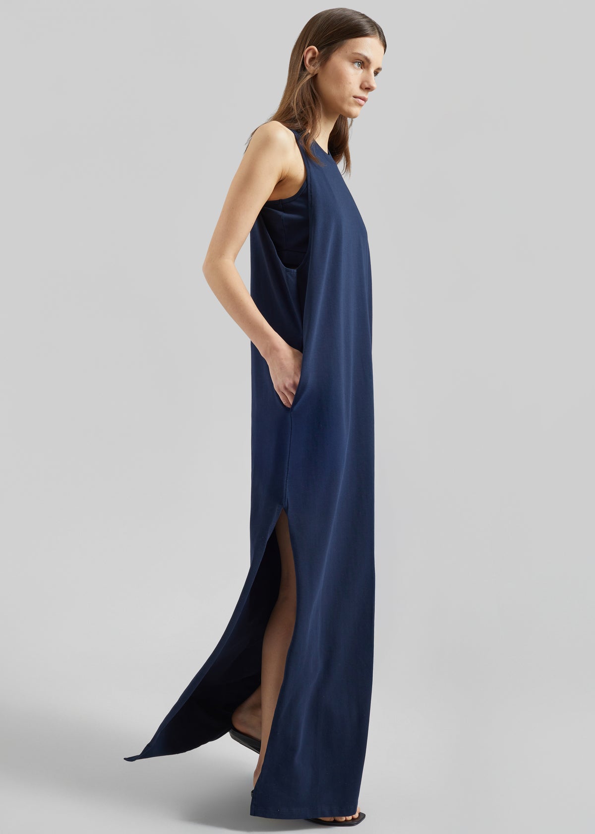 Darkpark Milla Jersey Dress - Dark Navy - 1