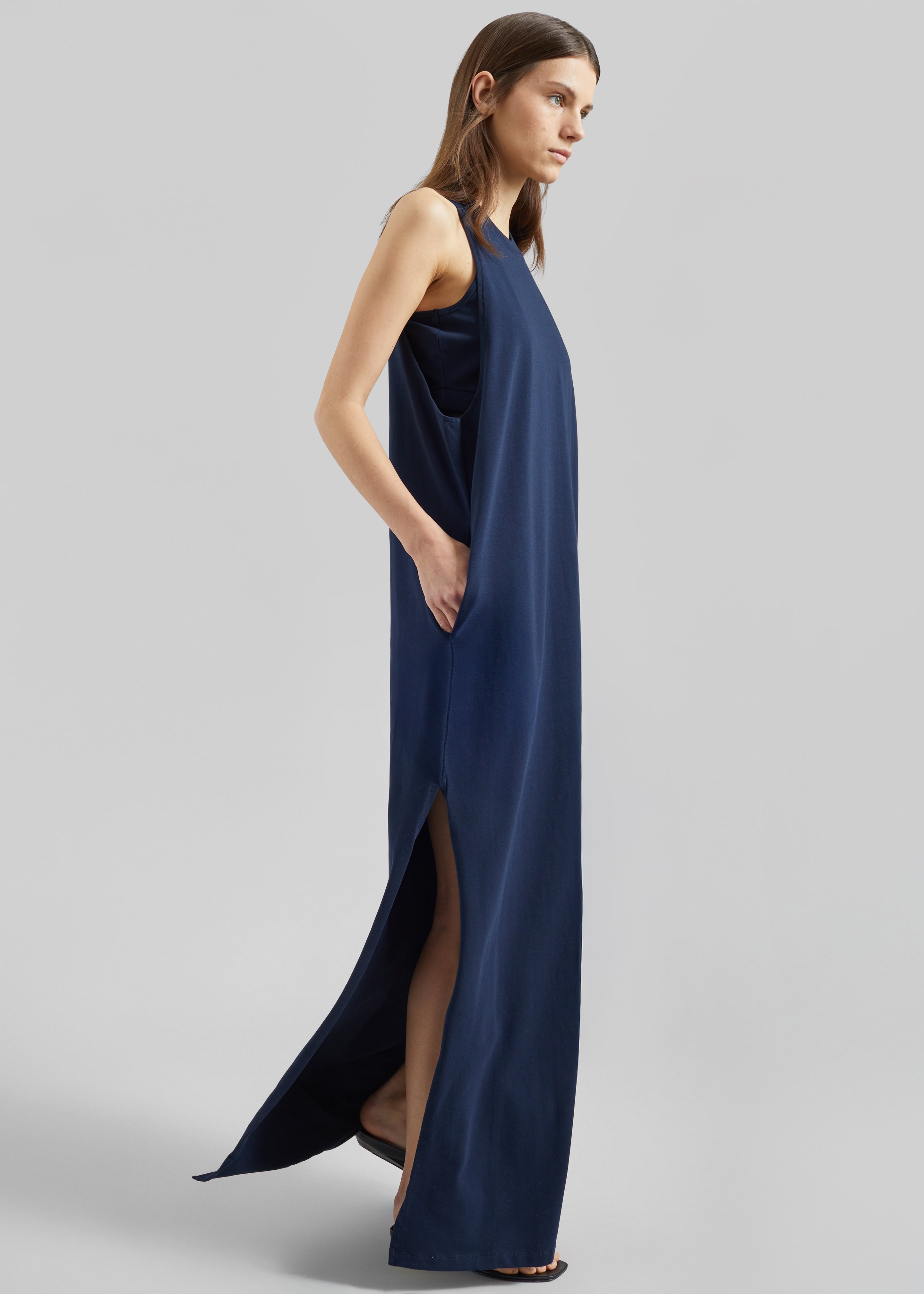 Darkpark Milla Jersey Dress - Dark Navy - 1