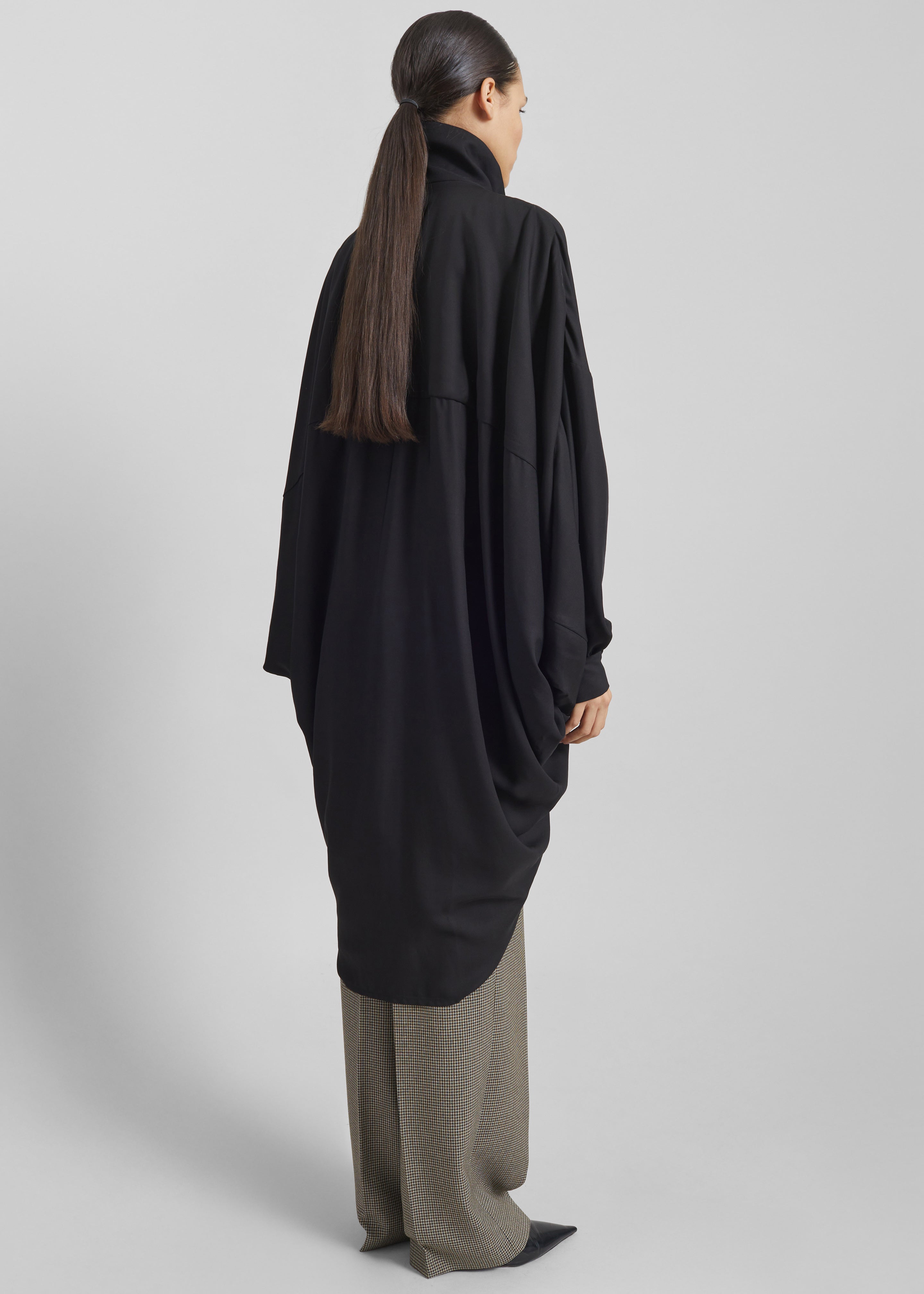 Darkpark Norma Draped Sleeves Bomber Jacket - Black - 10