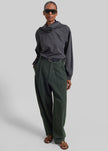 Darkpark Phebe Wool Wide Leg Pants - Green