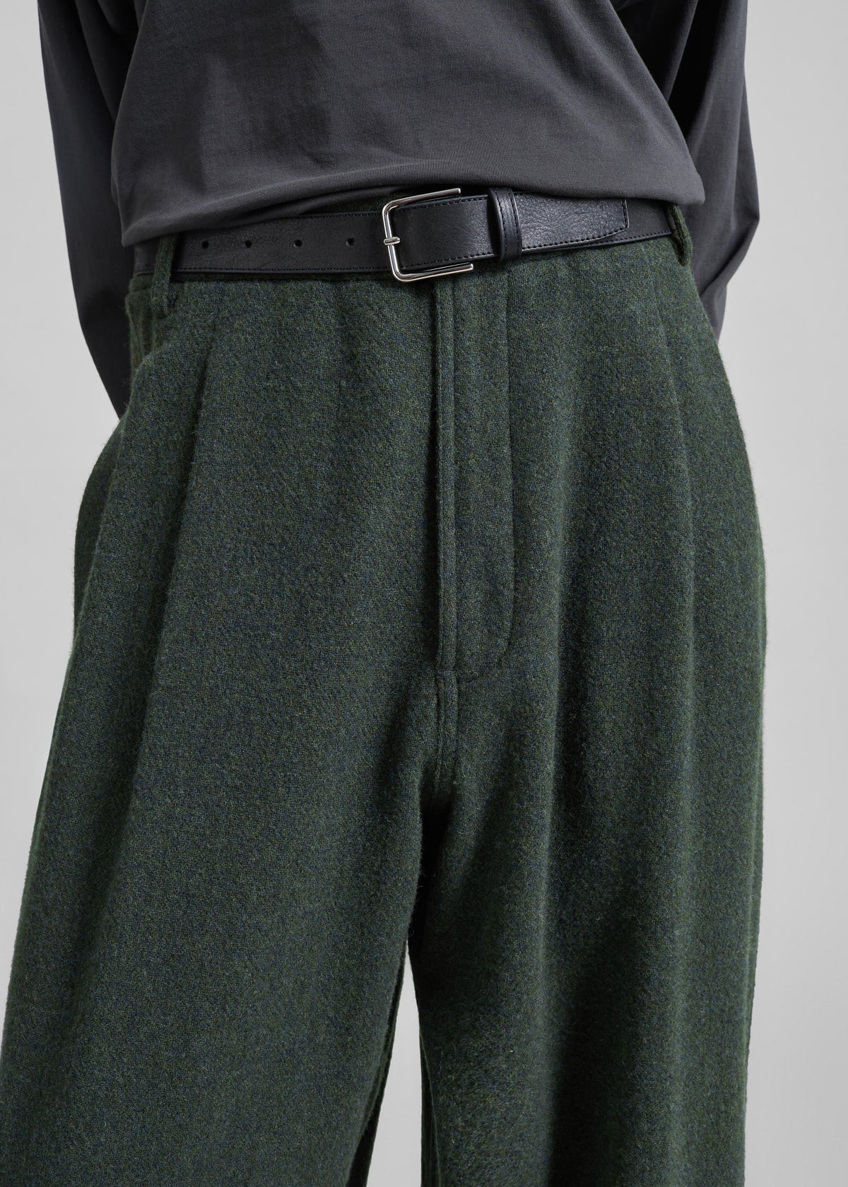 Darkpark Phebe Wool Wide Leg Pants - Green