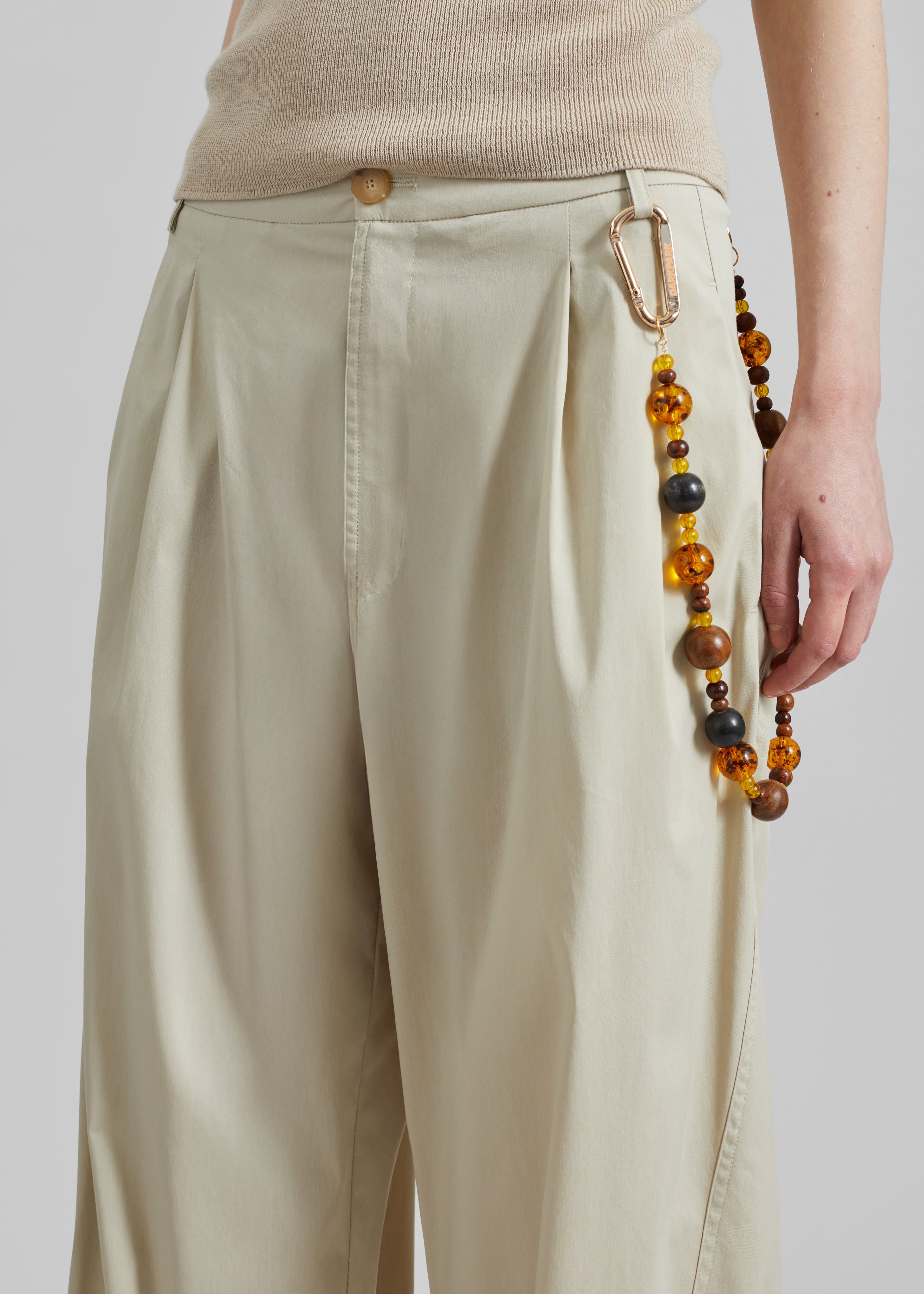 Darkpark Phebe Light Cotton Popeline Wide-Leg Pants - Beige – The