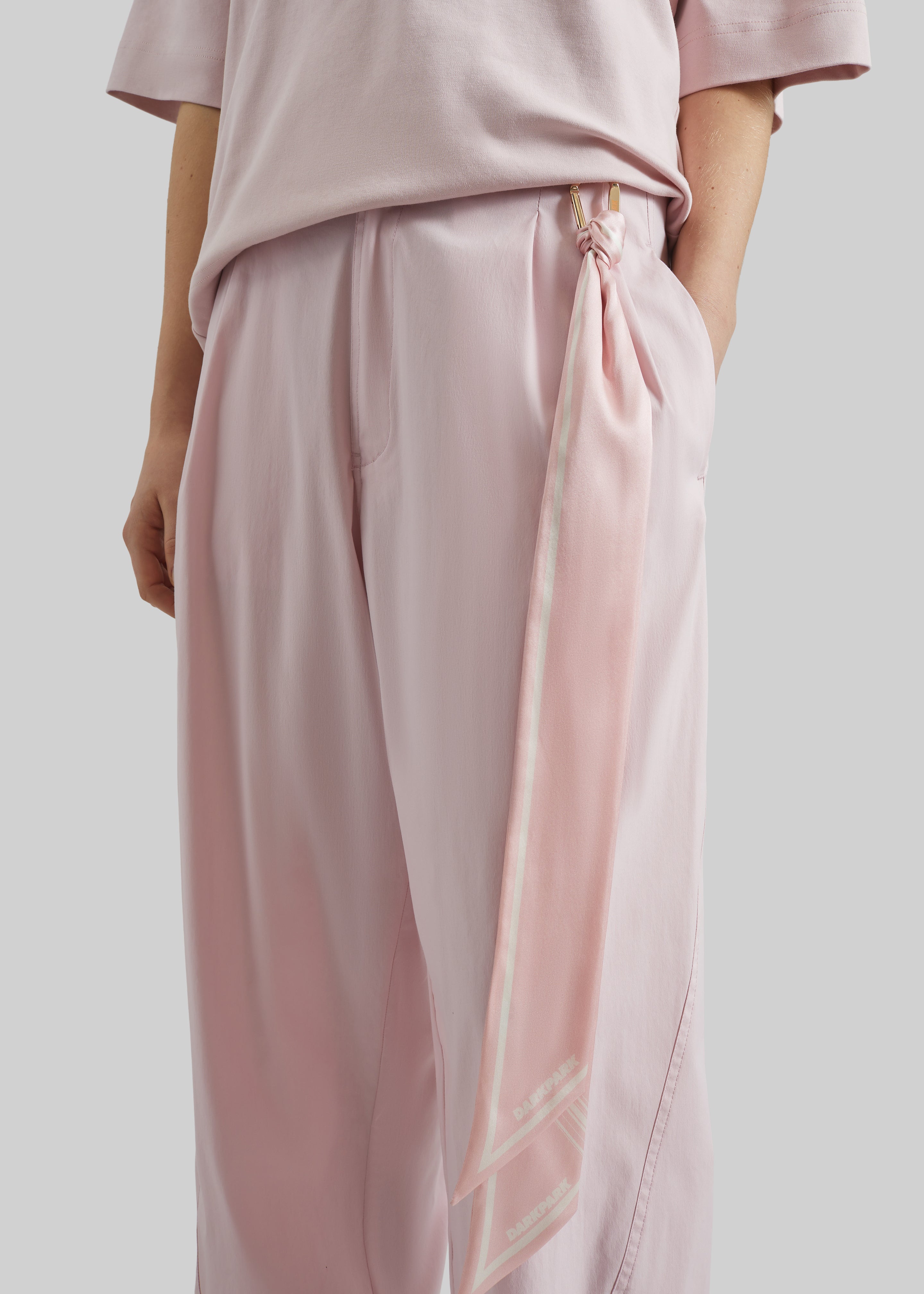 Darkpark Phebe Light Cotton Popeline Wide-Leg Pants - Pink - 4