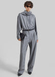 Darkpark Phebe Wool Wide Leg Pants - Grey