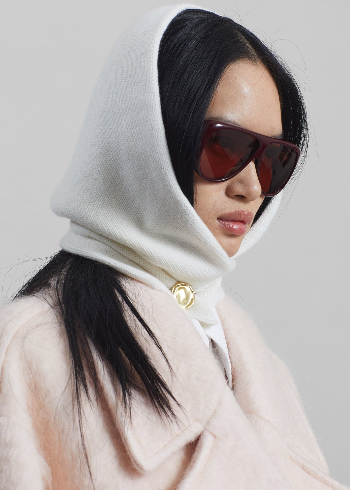 Darkpark Soft Cashmere Wool Balaclava - White - 1