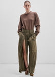 Darkpark Troy Cashmere Wool Double Sleeve Tee - Brown