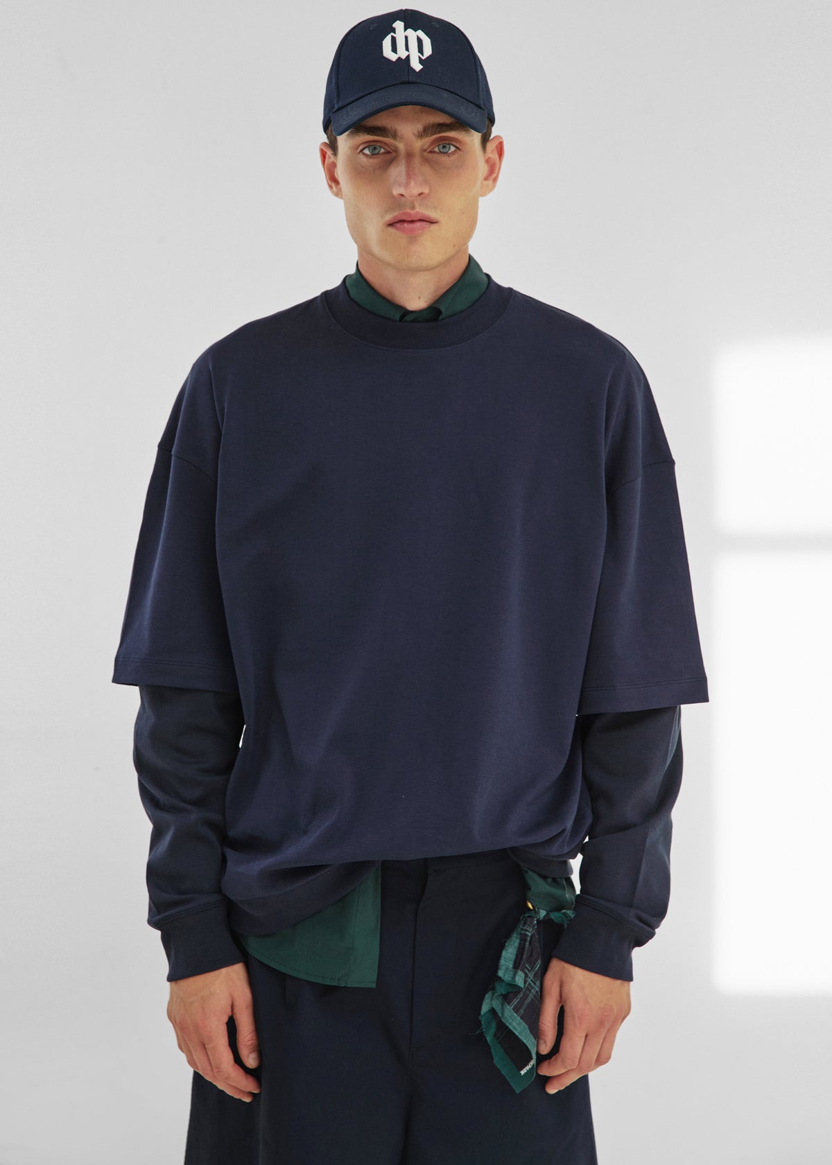 Darkpark Troy Double Sleeve Tee - Blue Navy - 1