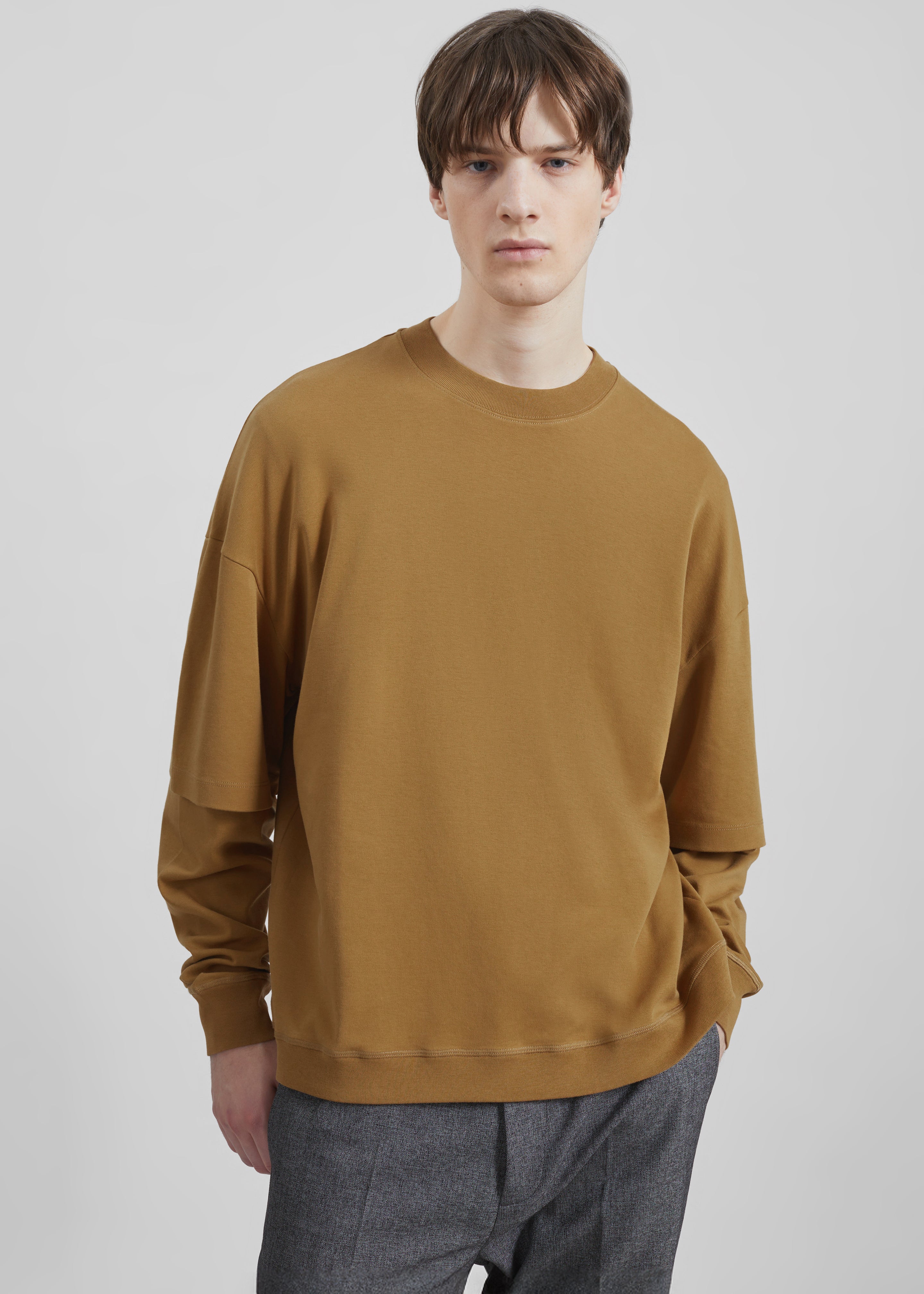 Darkpark Troy Double Sleeve Tee - Ochre - 9