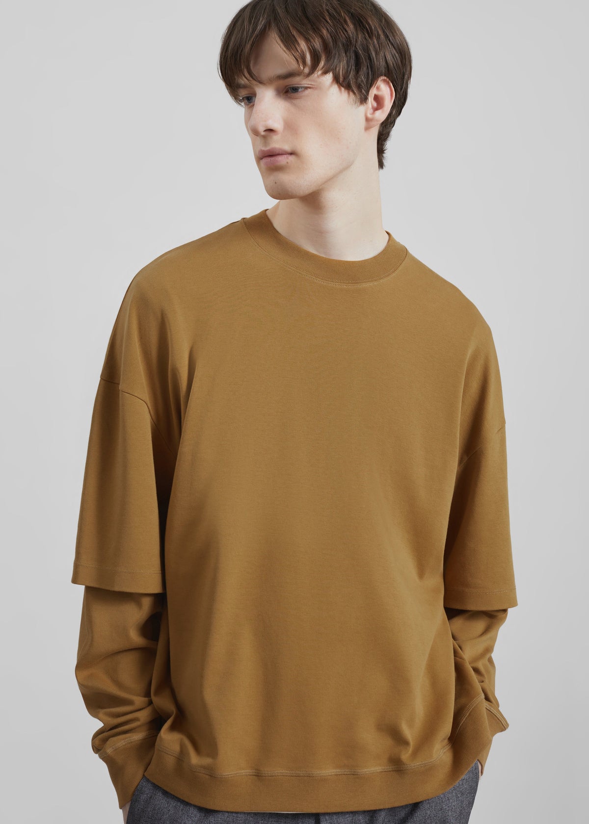 Darkpark Troy Double Sleeve Tee - Ochre - 10