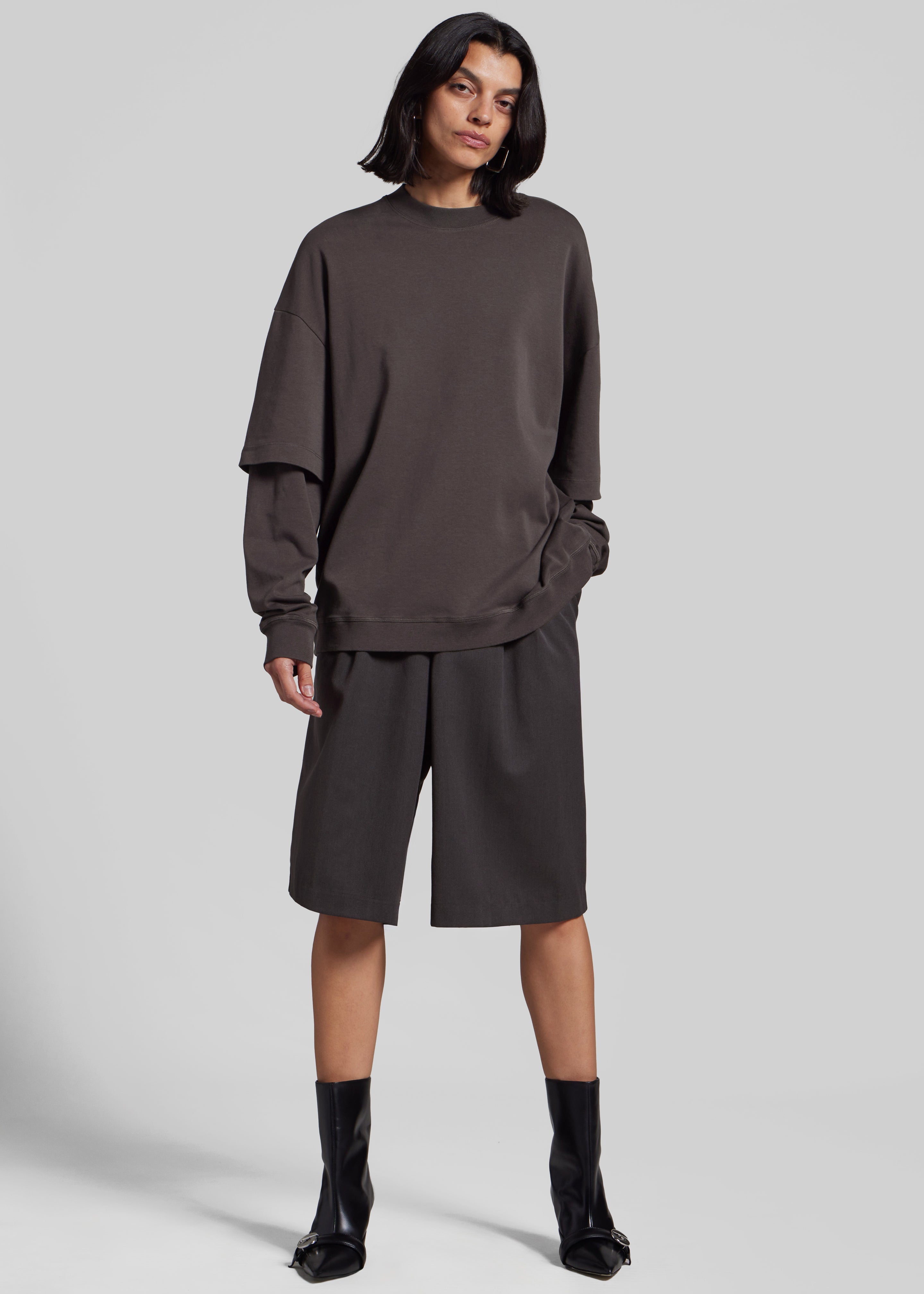 Darkpark Troy Double Sleeve Tee - Brown – The Frankie Shop Europe