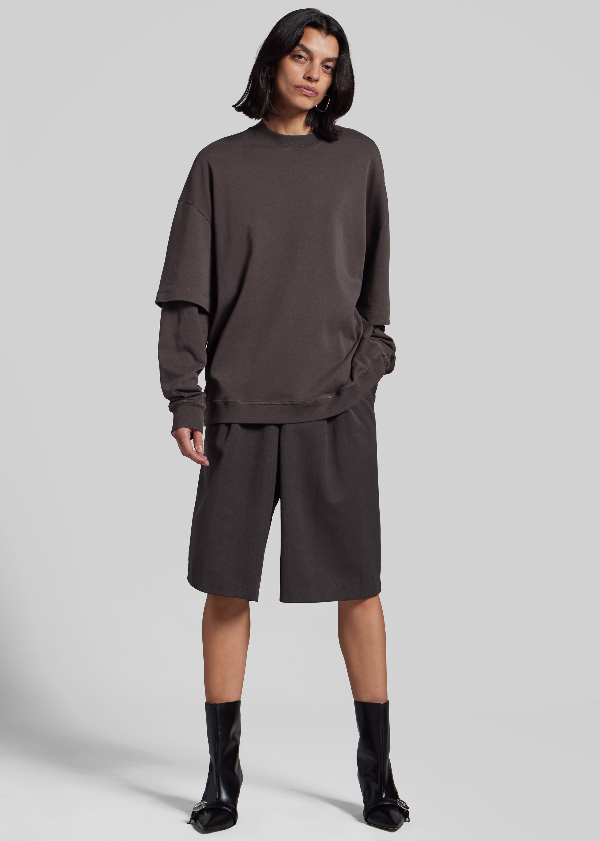 Shop the look image for Darkpark Troy Double Sleeve Tee - Brown