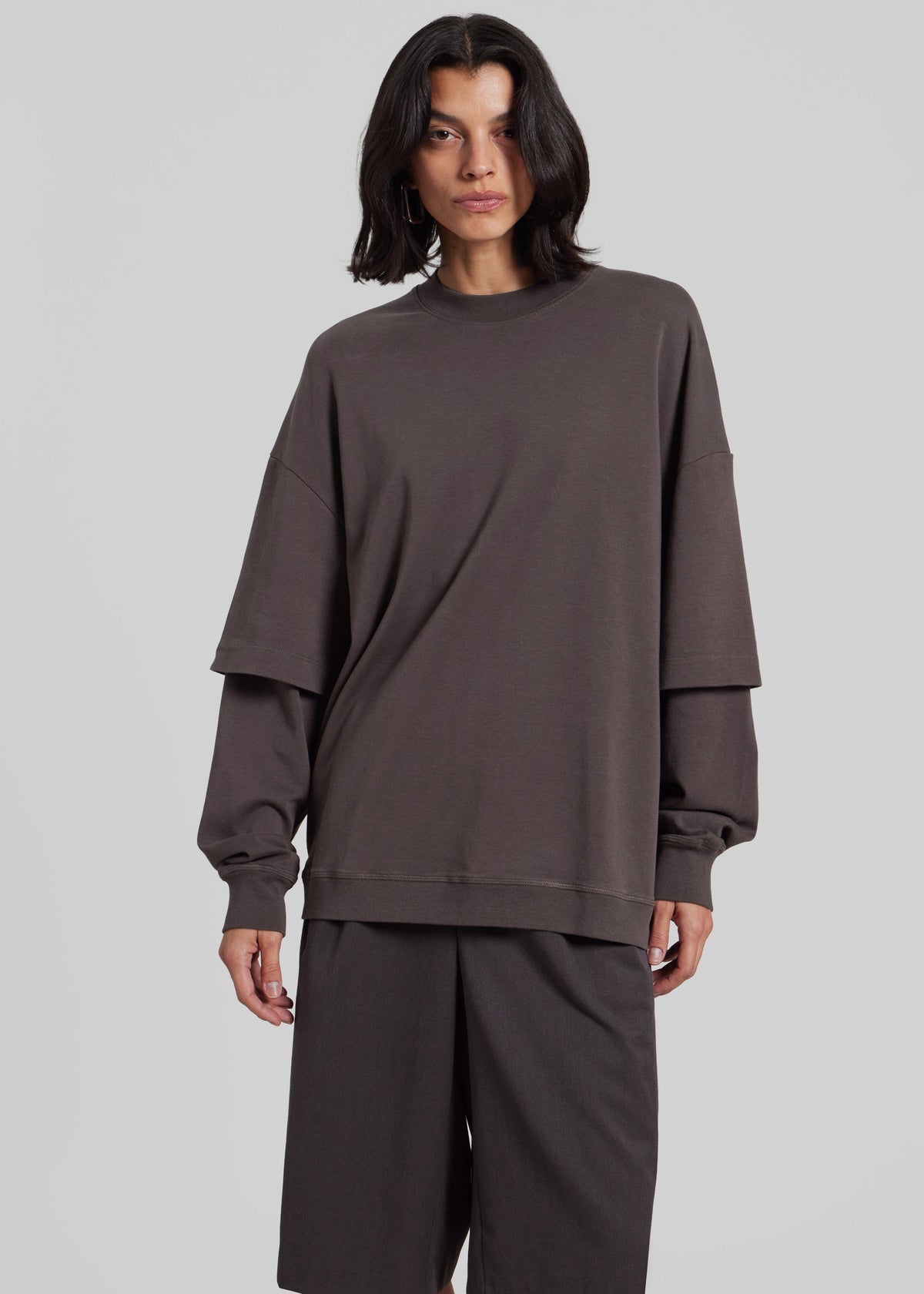 Darkpark Troy Double Sleeve Tee - Brown - 3