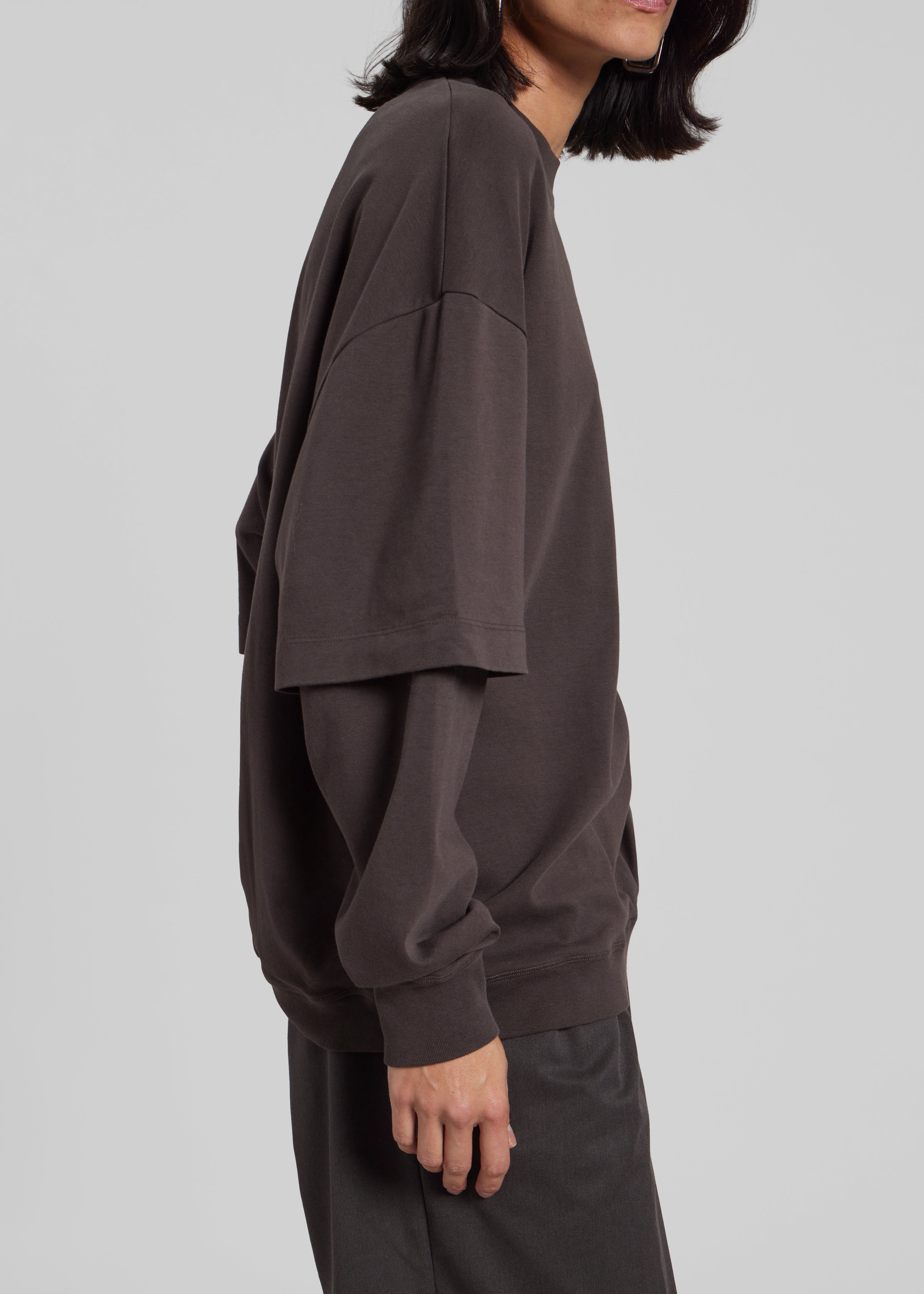 Darkpark Troy Double Sleeve Tee - Brown - 2