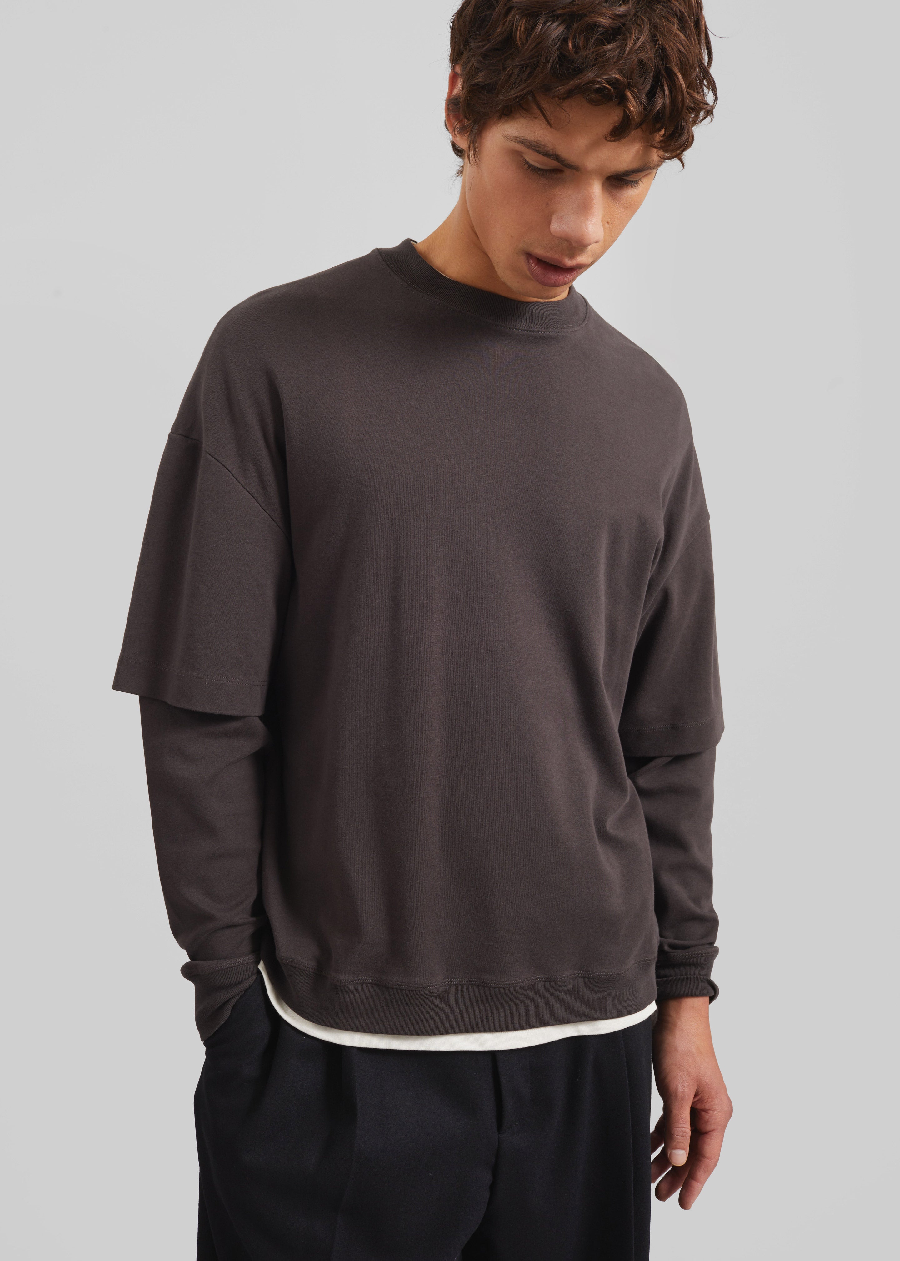 Darkpark Troy Double Sleeve Tee - Brown – The Frankie Shop Europe